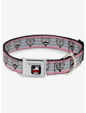 Plus Size The Big Bang Theory Soft Kitty Nerd Mustacho Expressions Seatbelt Buckle Dog Collar, , hi-res