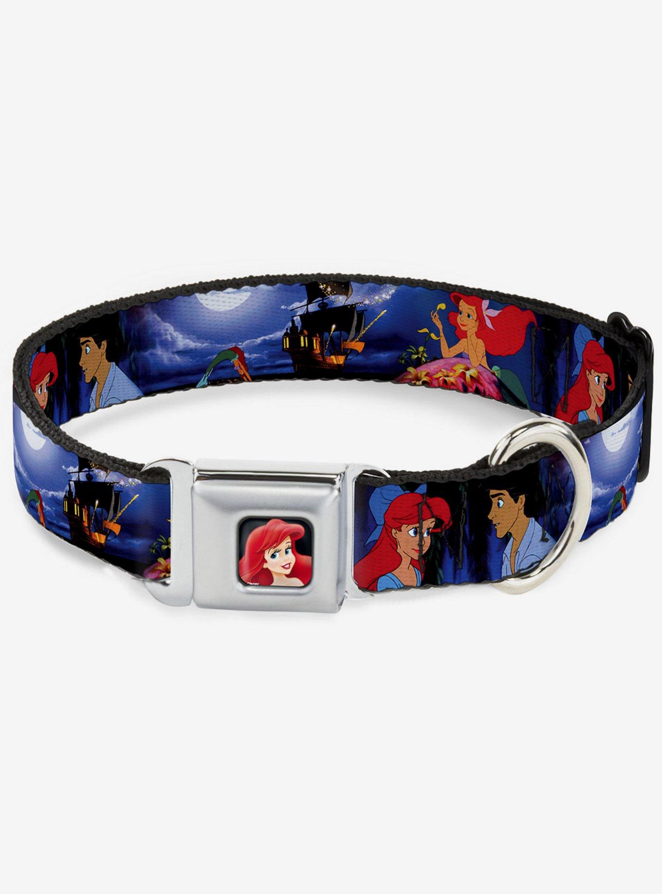 Disney The Little Mermaid Ariel Eric Seatbelt Buckle Dog Collar, MULTICOLOR, hi-res