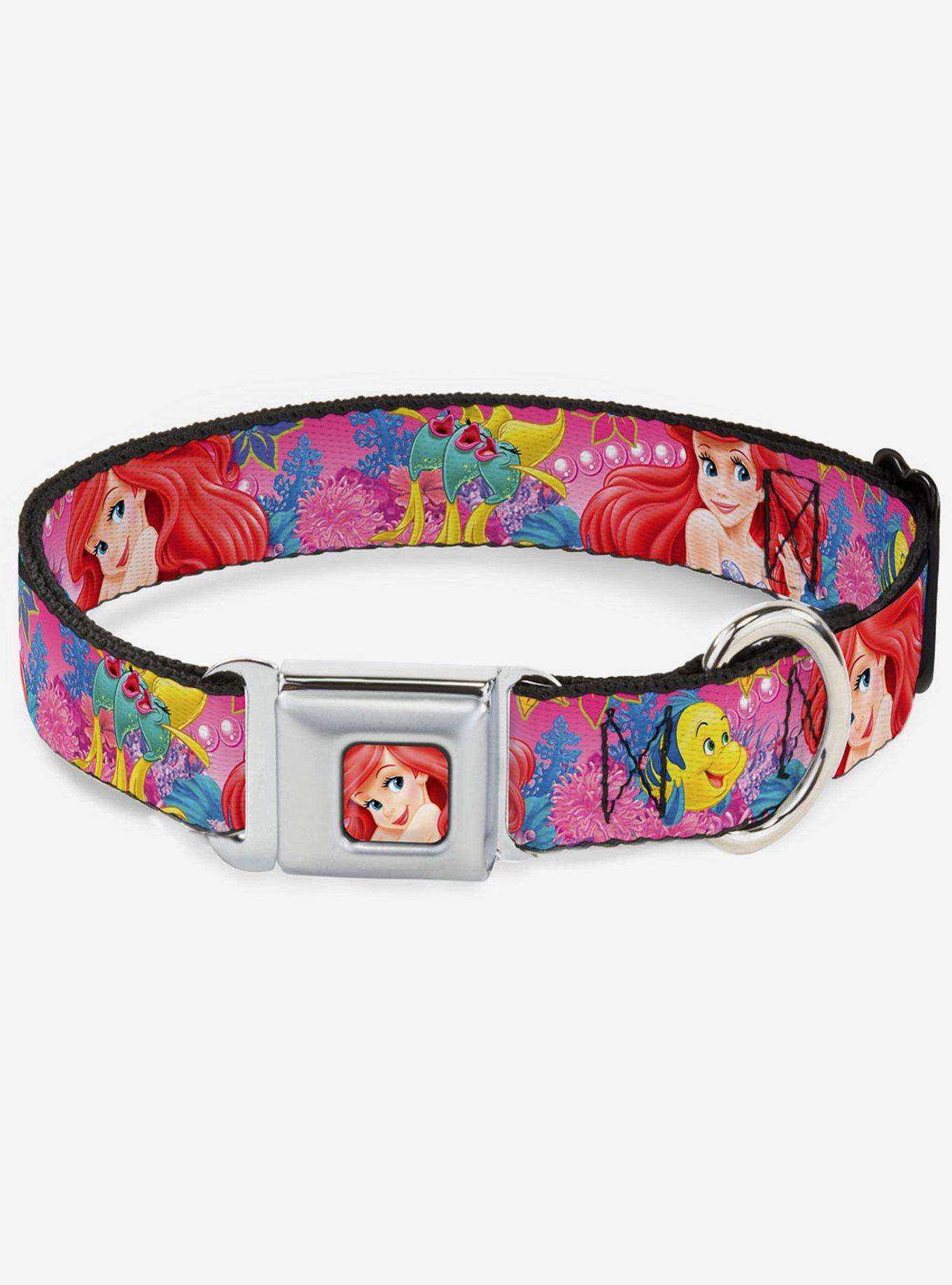 Disney The Little Mermaid Fish Trio Poses Seatbelt Buckle Dog Collar, , hi-res