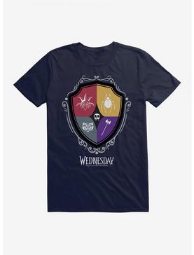 Plus Size Wednesday Nevermore Academy Crest Icons T-Shirt, , hi-res