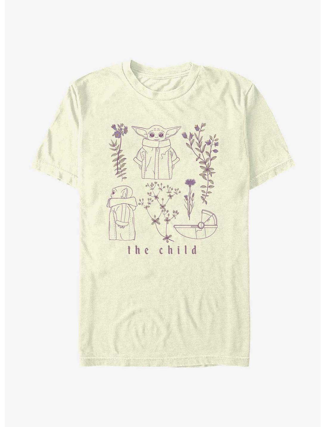 Star Wars The Mandalorian The Child Botanical T-Shirt, NATURAL, hi-res