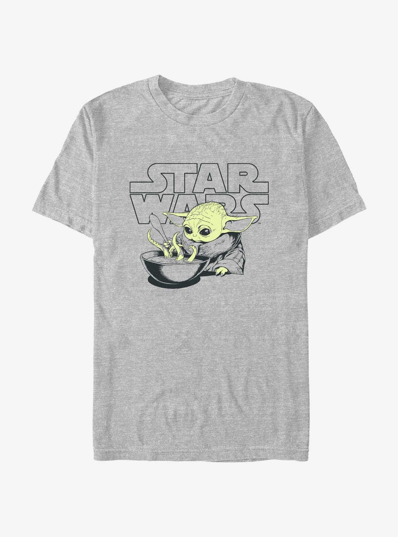 Star Wars The Mandalorian Grogu Chow Time T-Shirt, ATH HTR, hi-res