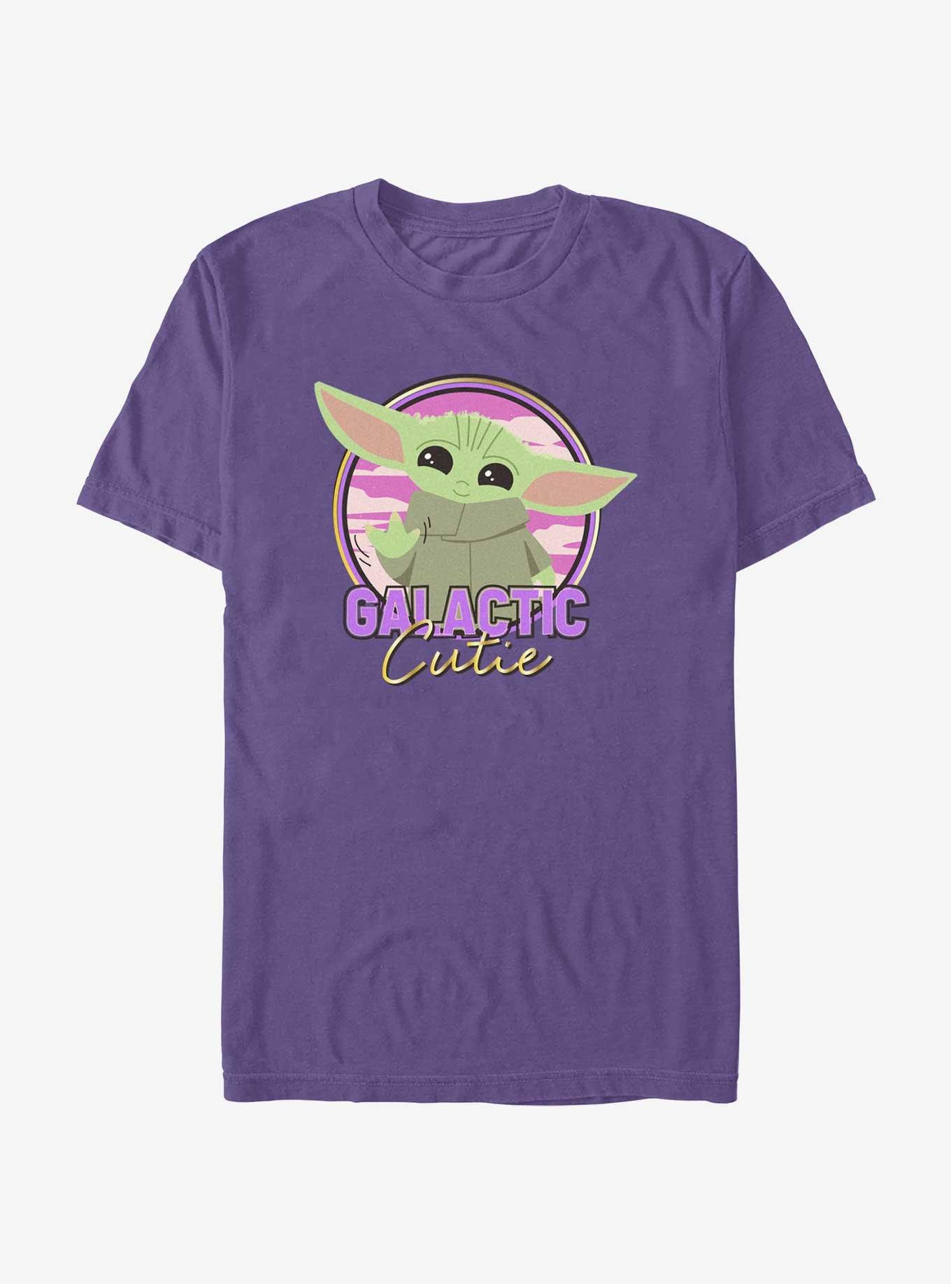 Star Wars The Mandalorian Galactic Cutie Extra Soft T-Shirt, PURPLE, hi-res