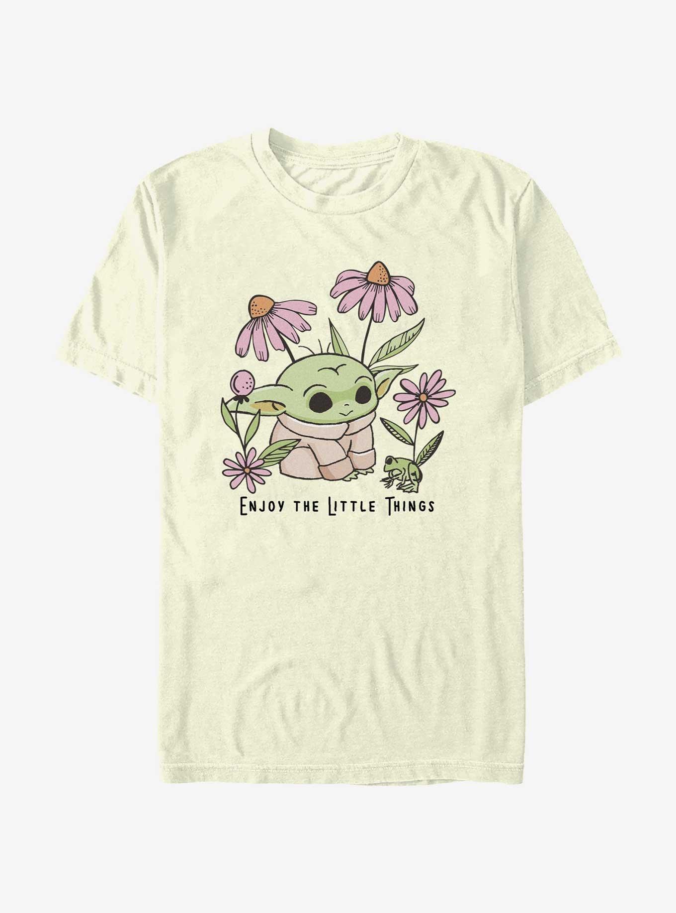 Star Wars The Mandalorian Grogu Enjoy The Little Things T-Shirt, NATURAL, hi-res