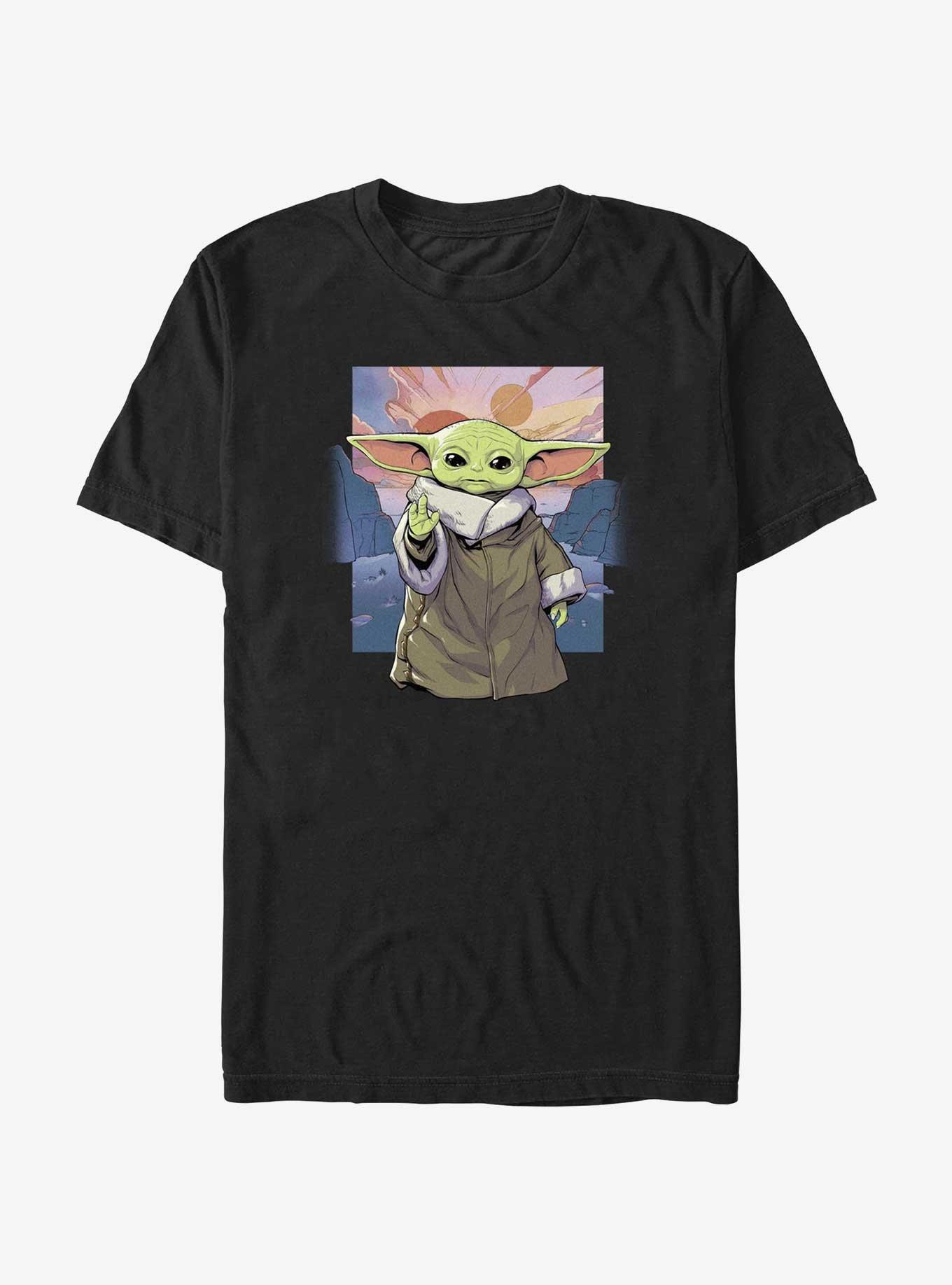 Star Wars The Mandalorian Grogu Using The Force T-Shirt, BLACK, hi-res
