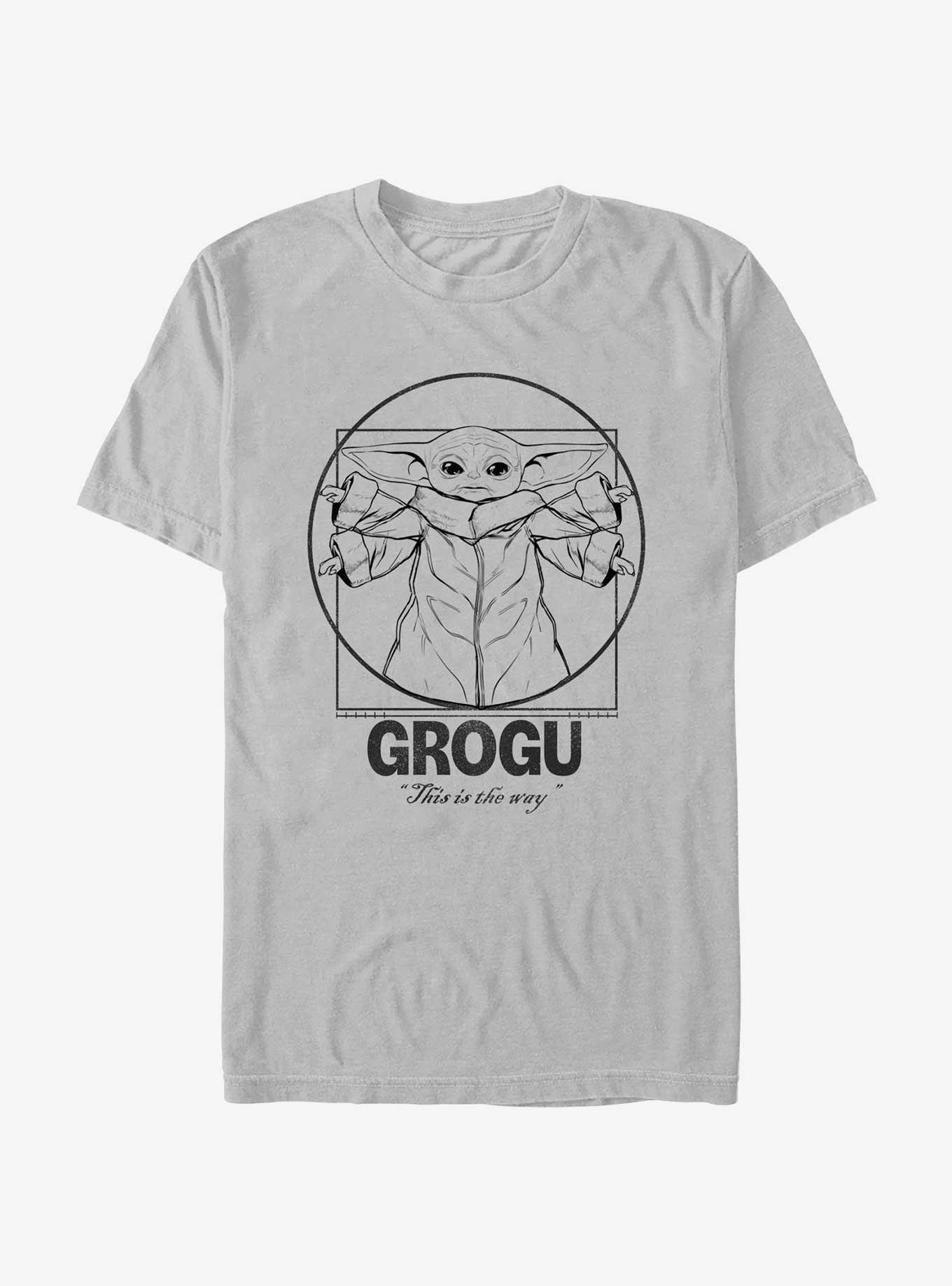 Star Wars The Mandalorian Grogu History T-Shirt, SILVER, hi-res