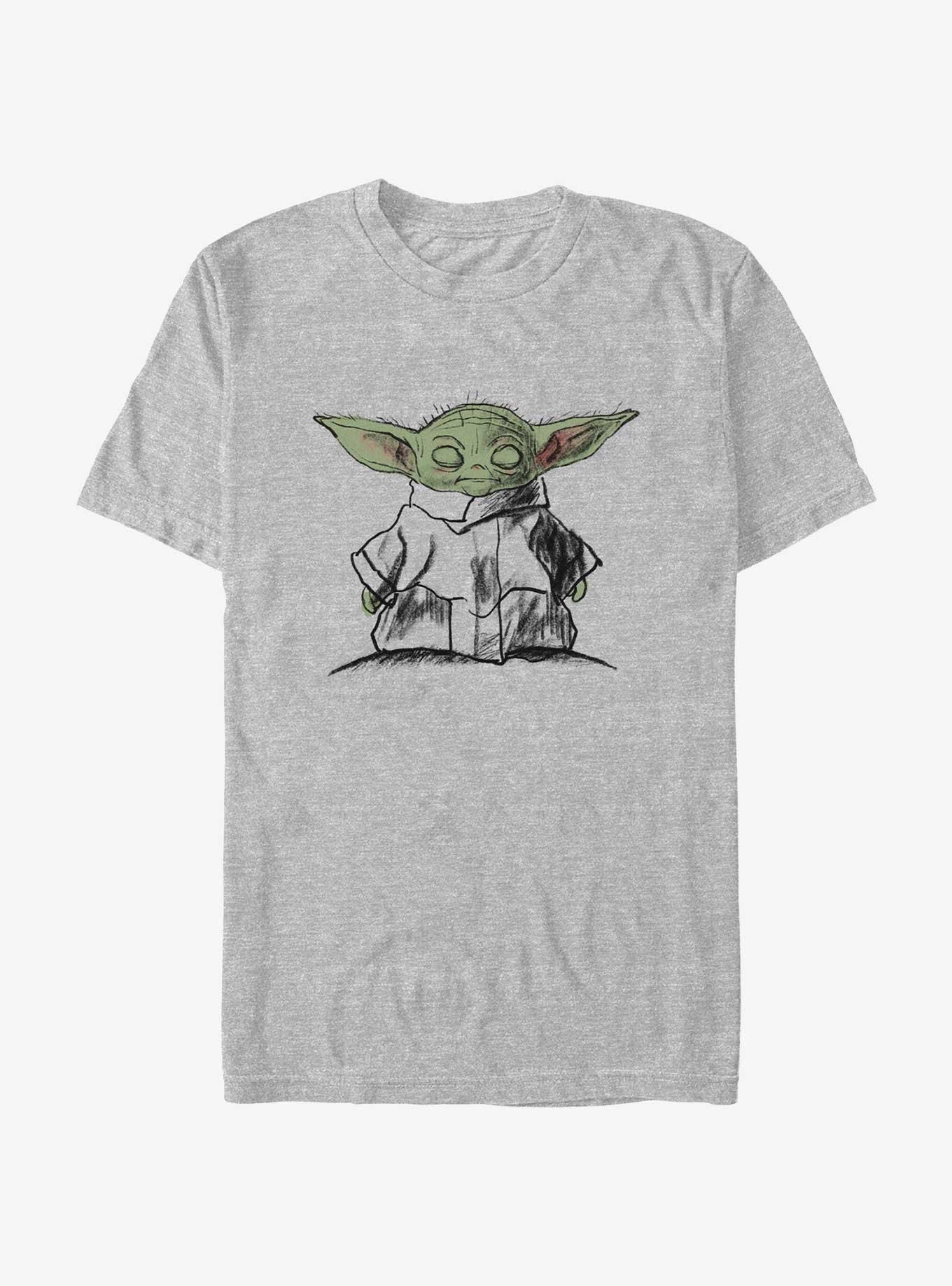 Star Wars The Mandalorian Grogu Meditation T-Shirt, ATH HTR, hi-res