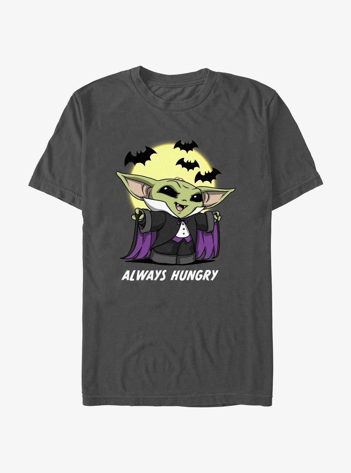 Star Wars The Mandalorian Grogu Vampire Always Hungry T-Shirt, CHARCOAL, hi-res