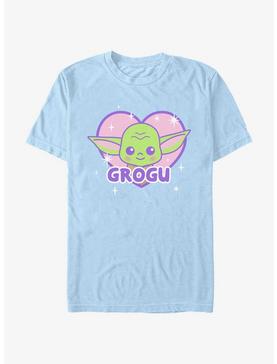 Star Wars The Mandalorian Kawaii Grogu Shiny Heart T-Shirt, , hi-res