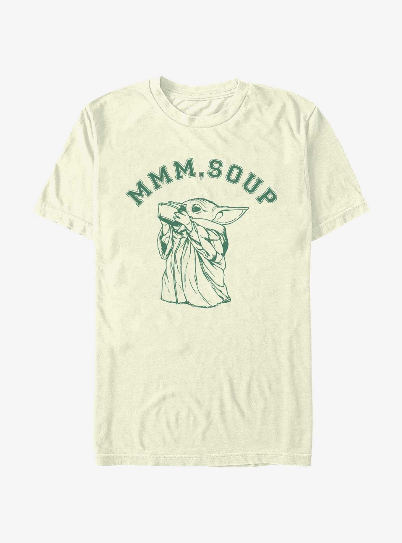 Star Wars The Mandalorian Mmm Soup T-Shirt, NATURAL, hi-res