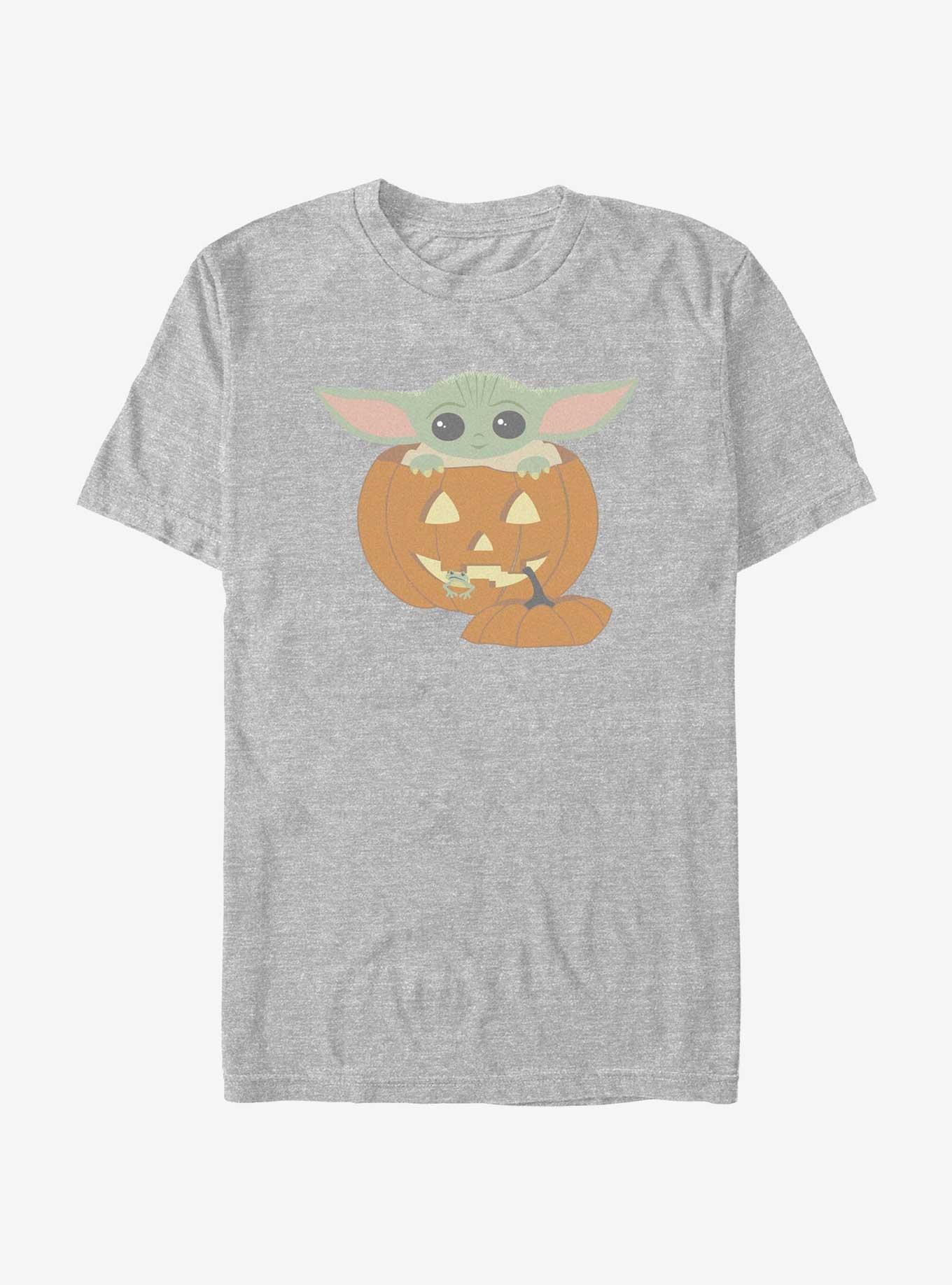 Star Wars The Mandalorian Grogu Pumpkin Kid T-Shirt, ATH HTR, hi-res