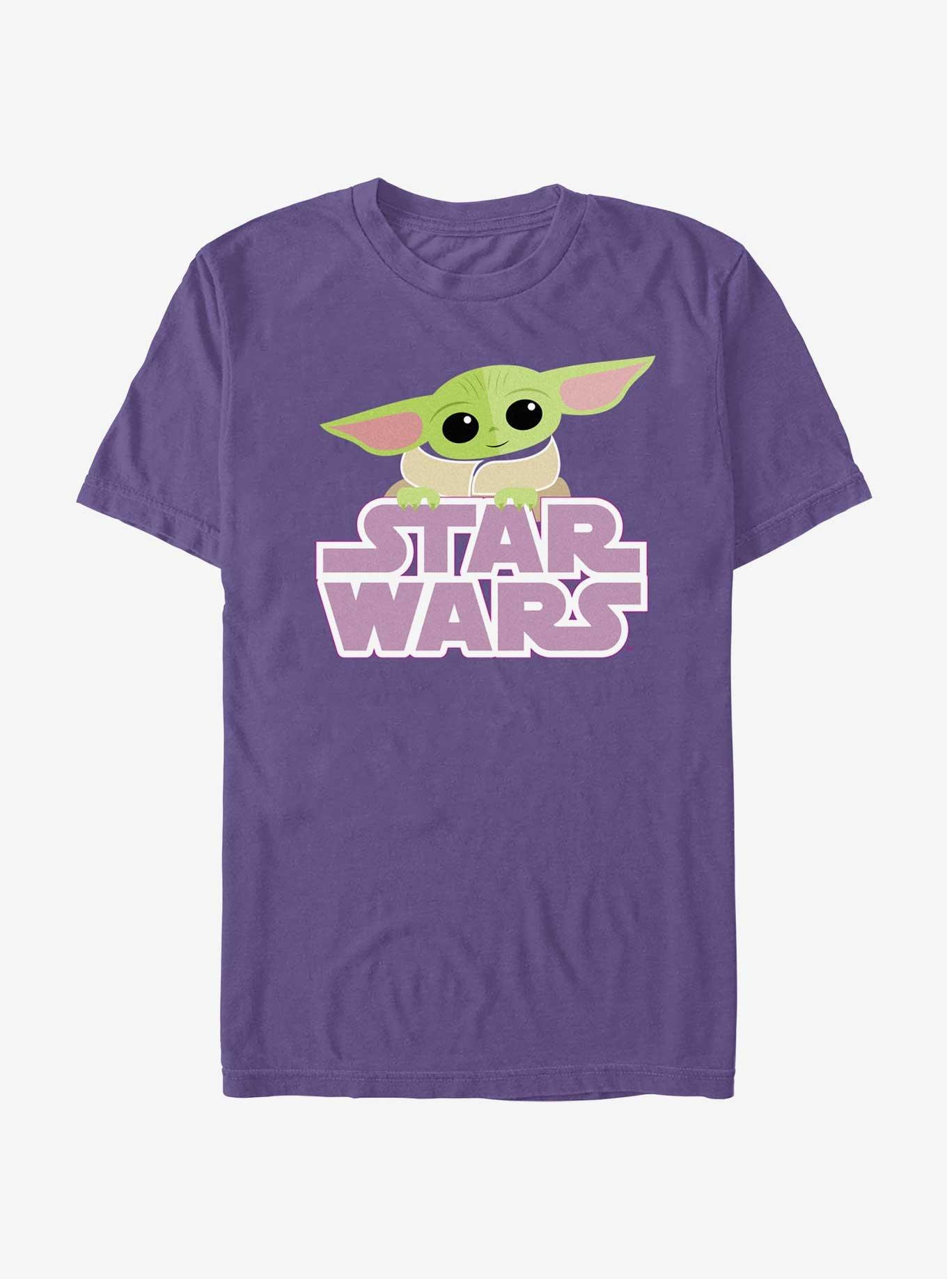 Star Wars The Mandalorian The Child Logo Extra Soft T-Shirt, PURPLE, hi-res