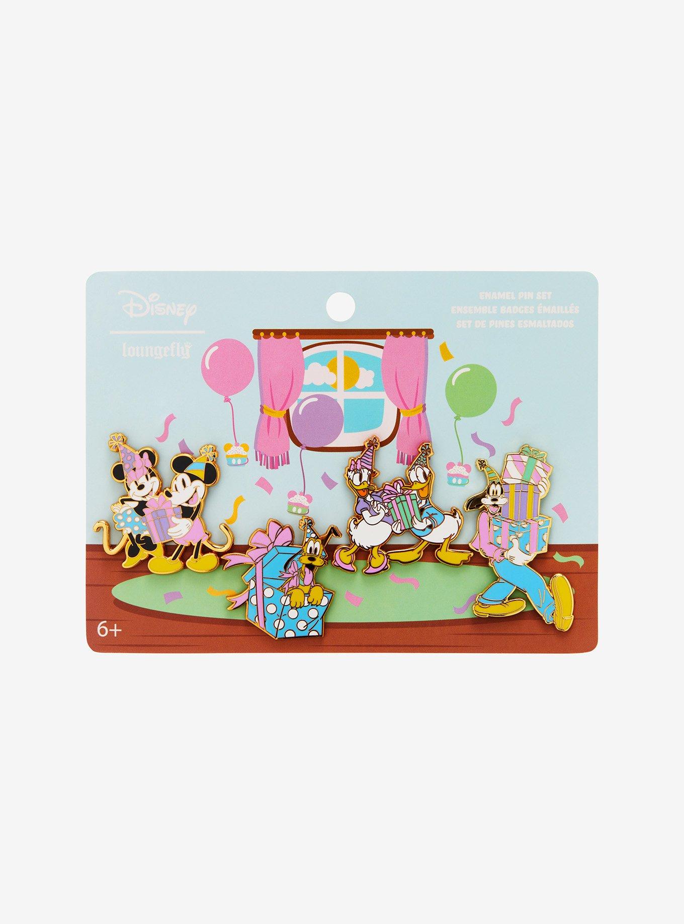 Loungefly Disney Mickey & Friends Birthday Party Enamel Pin Set, , hi-res