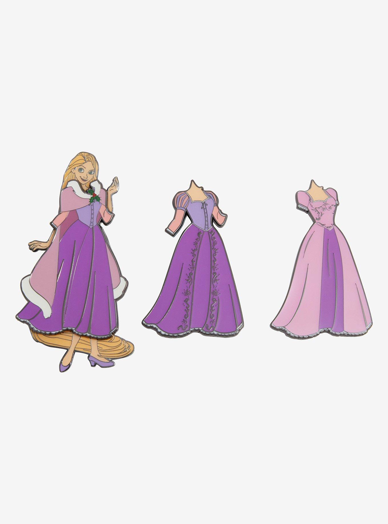 Loungefly Disney Tangled Rapunzel Interchangeable Dress Enamel Pin Set, , hi-res