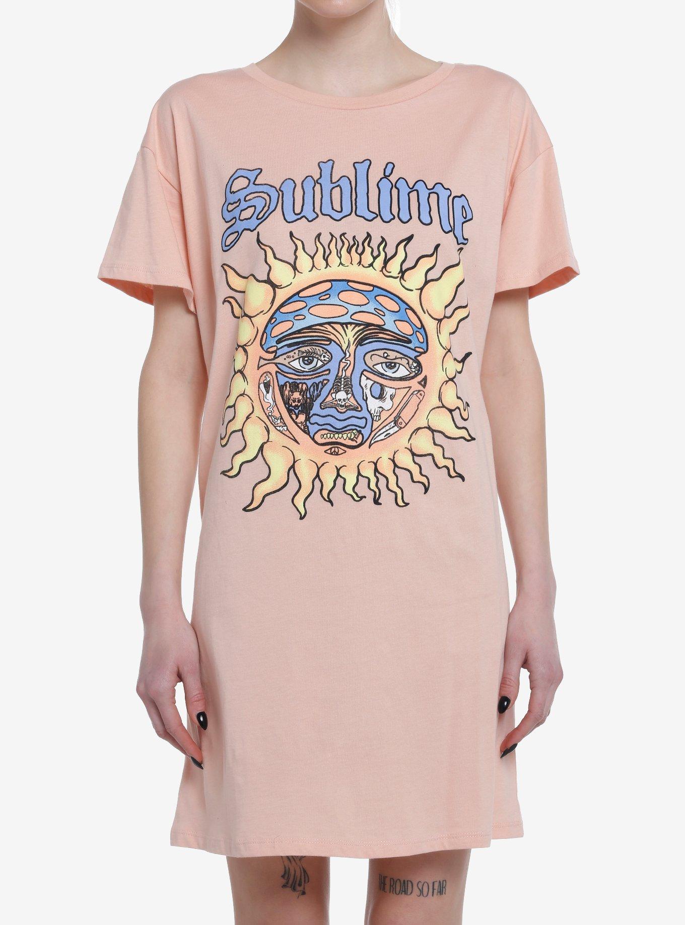 Sublime Sun Logo T-Shirt Dress, MAUVE, hi-res