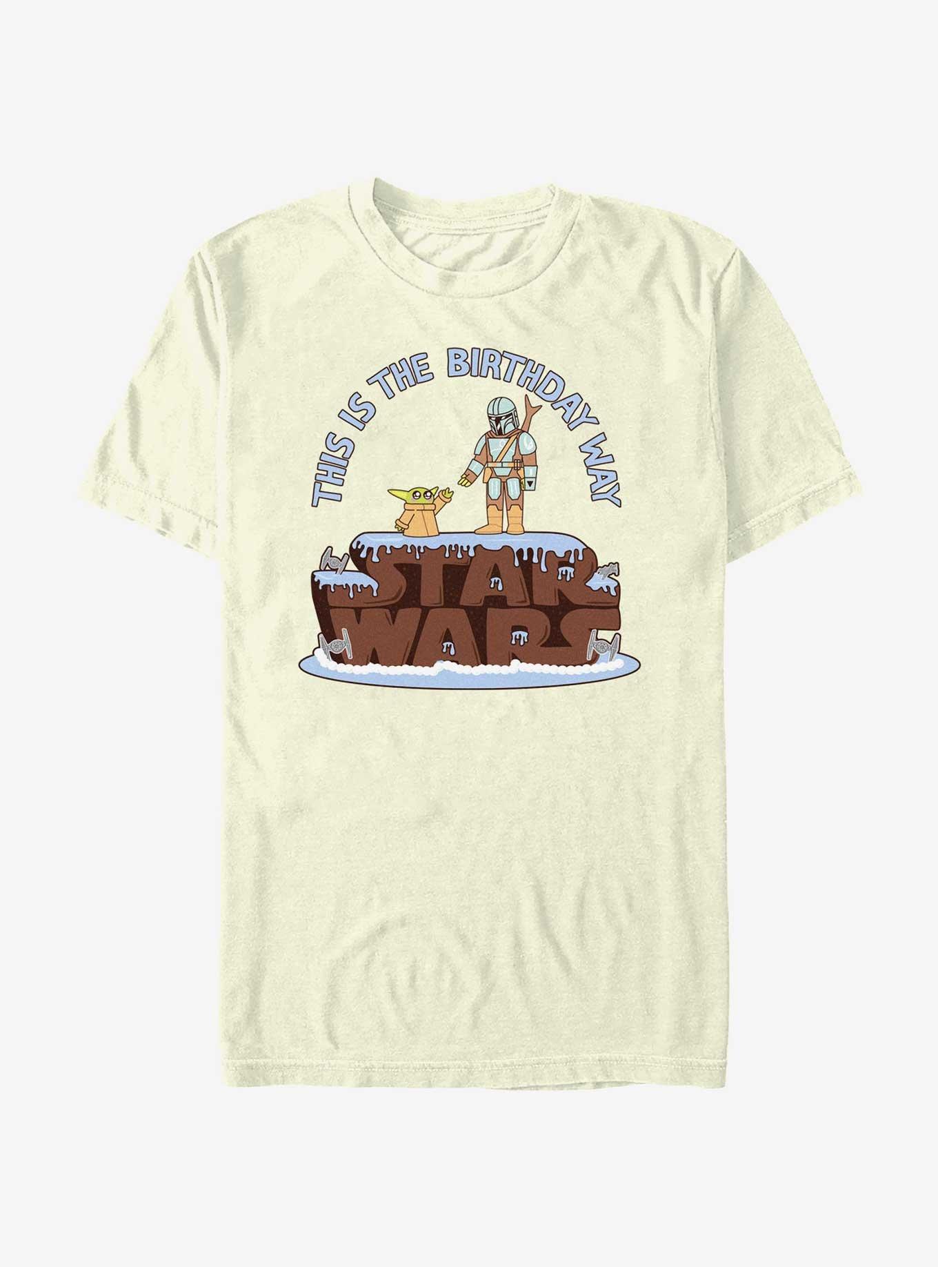 Star Wars The Mandalorian Birthday Way Cake Logo T-Shirt, , hi-res