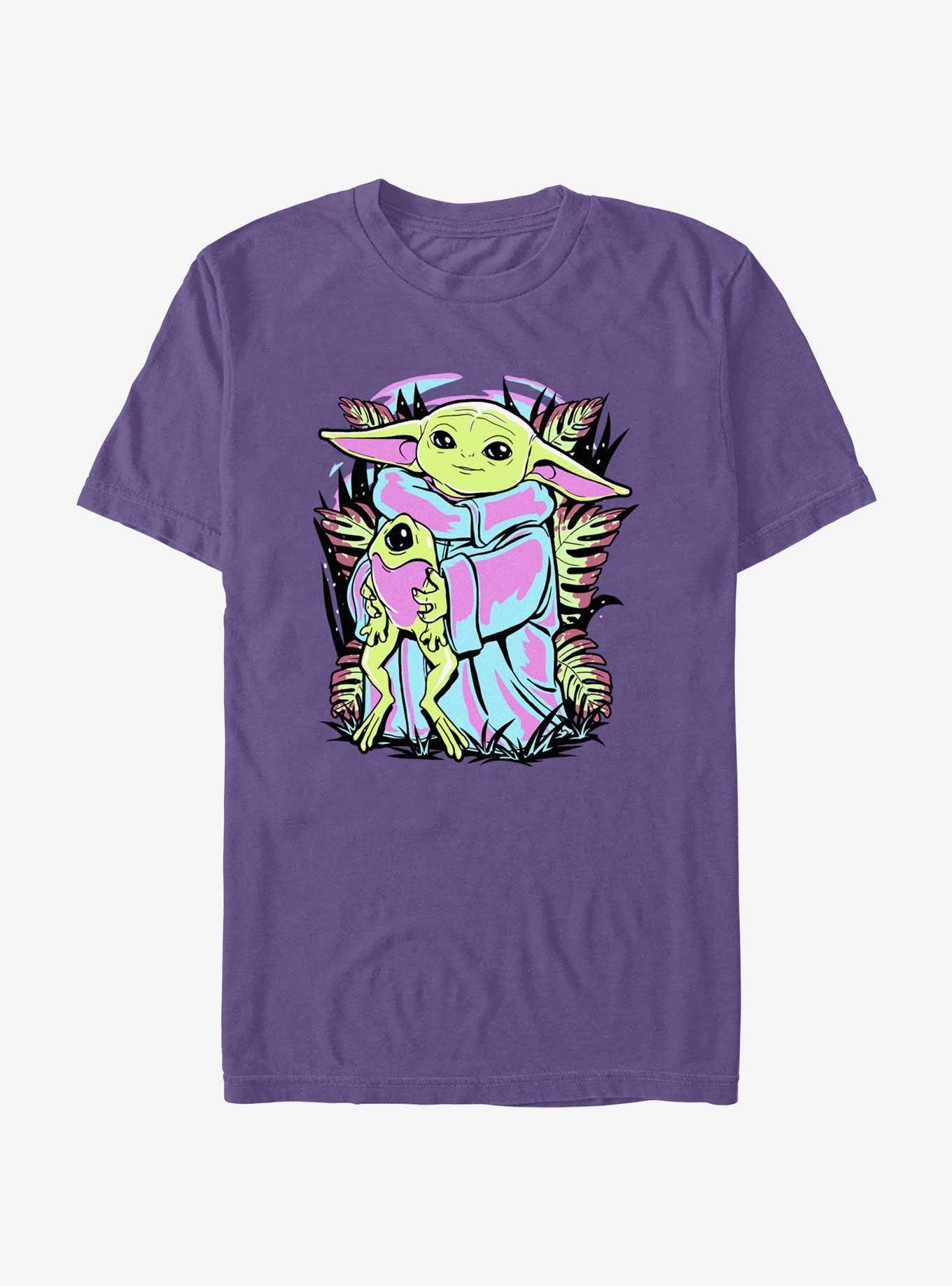 Star Wars The Mandalorian Neon Child and Frog Extra Soft T-Shirt, , hi-res