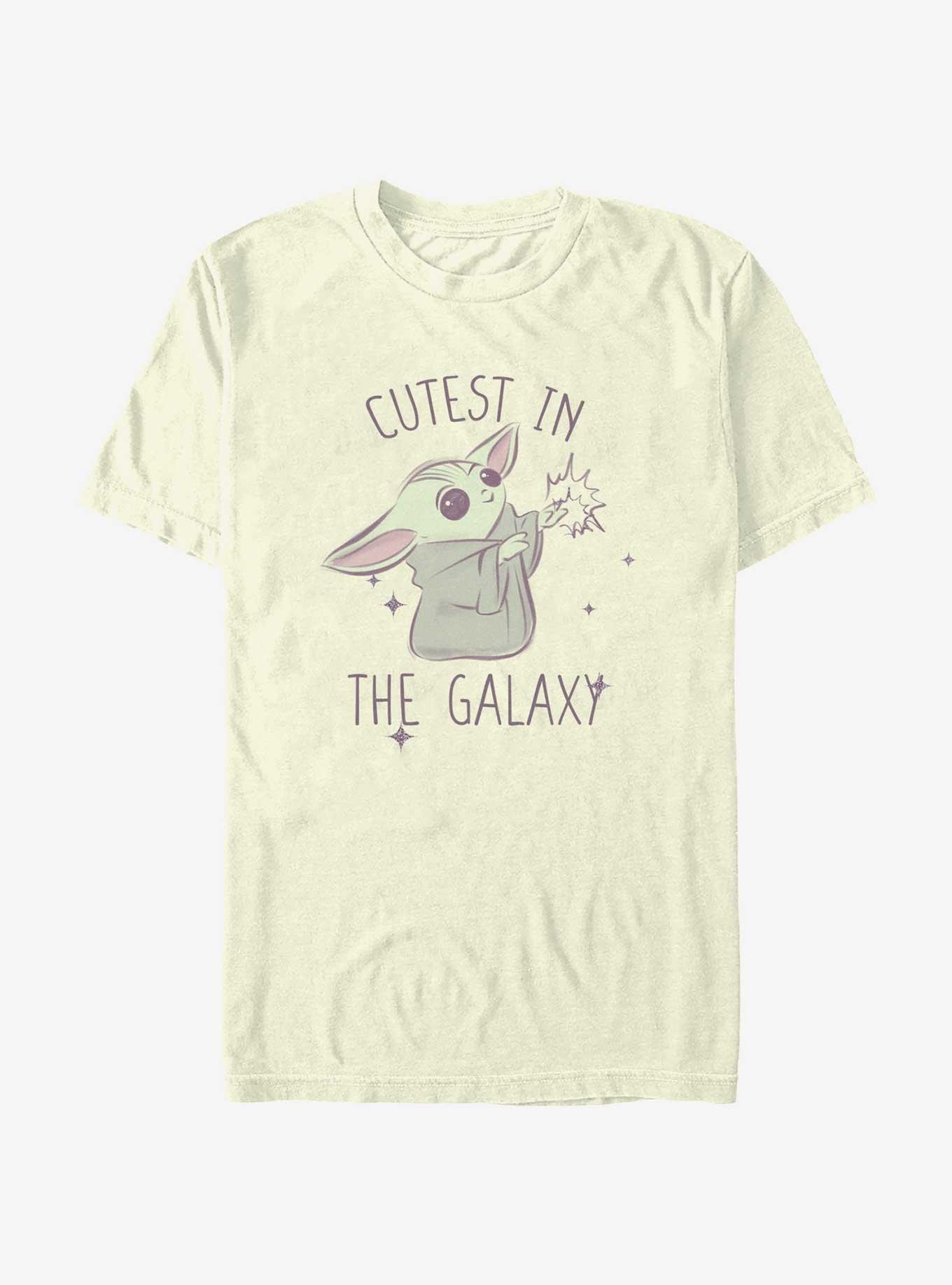 Star Wars The Mandalorian Grogu Cutest in the Galaxy T-Shirt, NATURAL, hi-res
