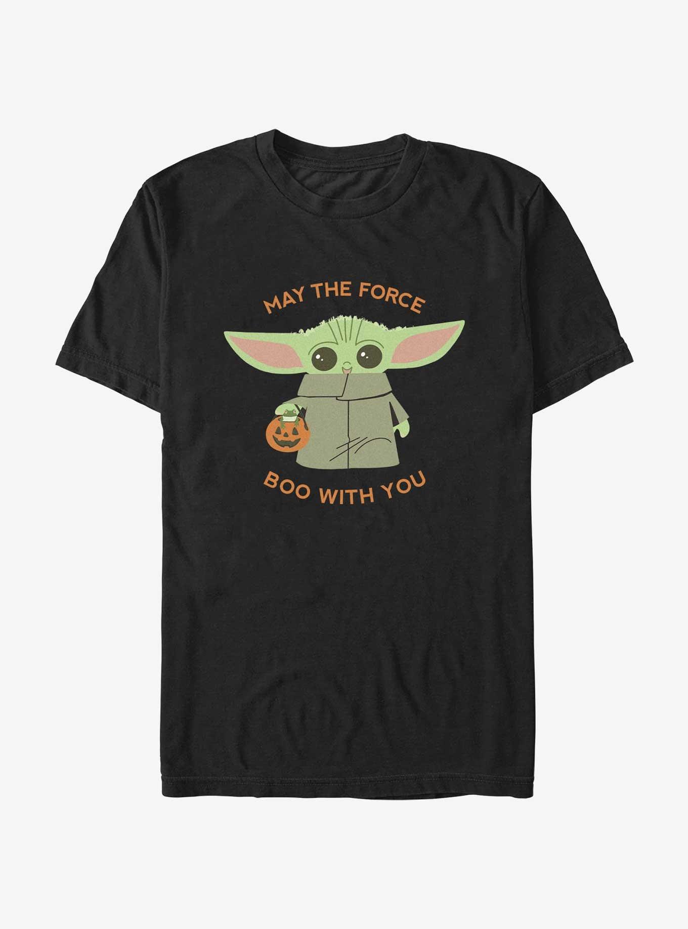 Star Wars The Mandalorian Halloween Force Boo With You Grogu T-Shirt, BLACK, hi-res