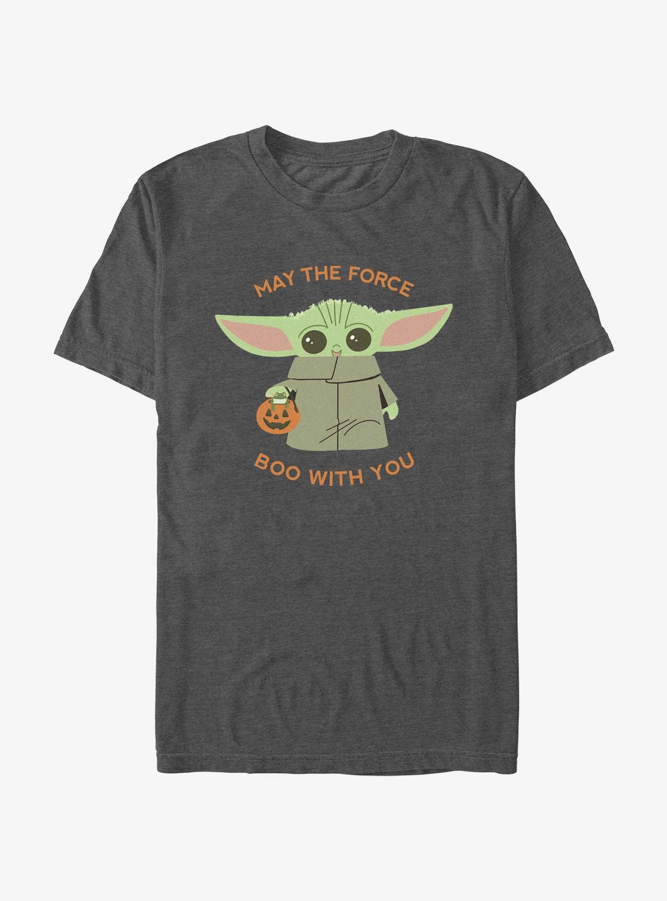 Star Wars The Mandalorian Halloween Force Boo With You Grogu T-Shirt, CHAR HTR, hi-res