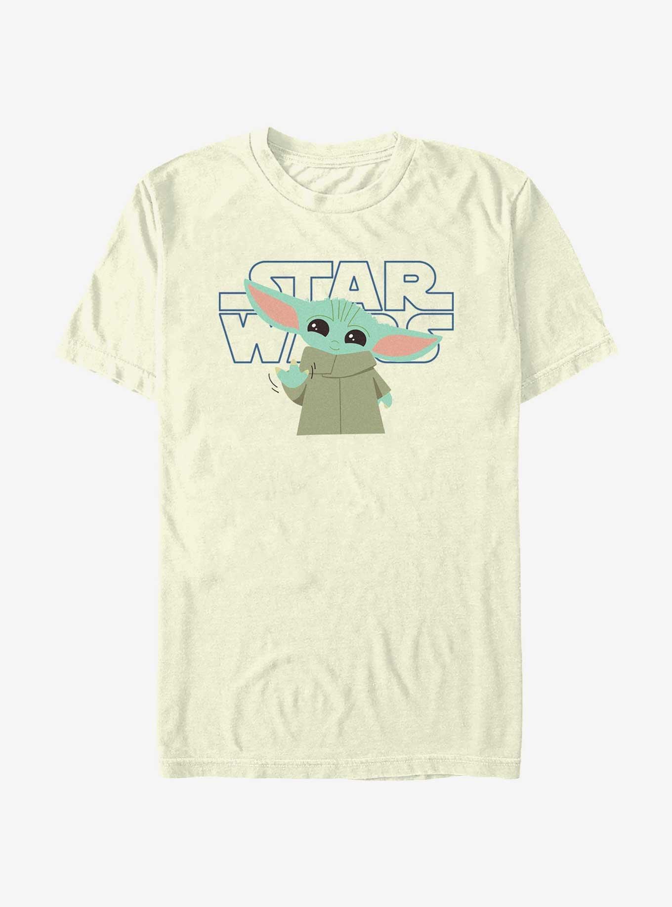 Star Wars The Mandalorian Friendly Grogu Logo T-Shirt - BEIGETAN | Hot ...