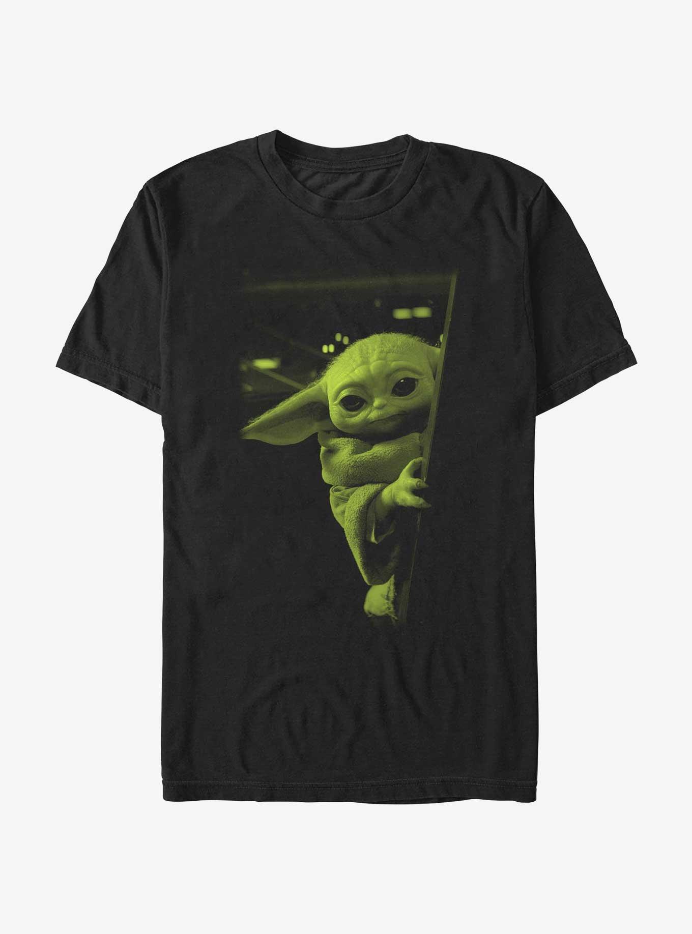 Star Wars The Mandalorian Grogu Peeking T-Shirt, , hi-res