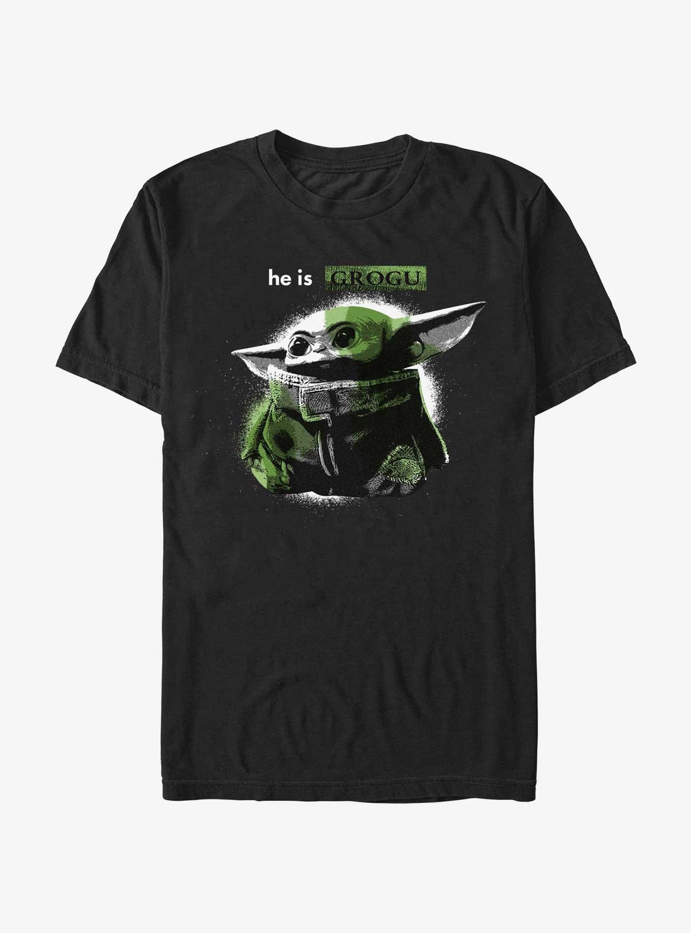 Star Wars The Mandalorian He Is Grogu Spray Paint T-Shirt