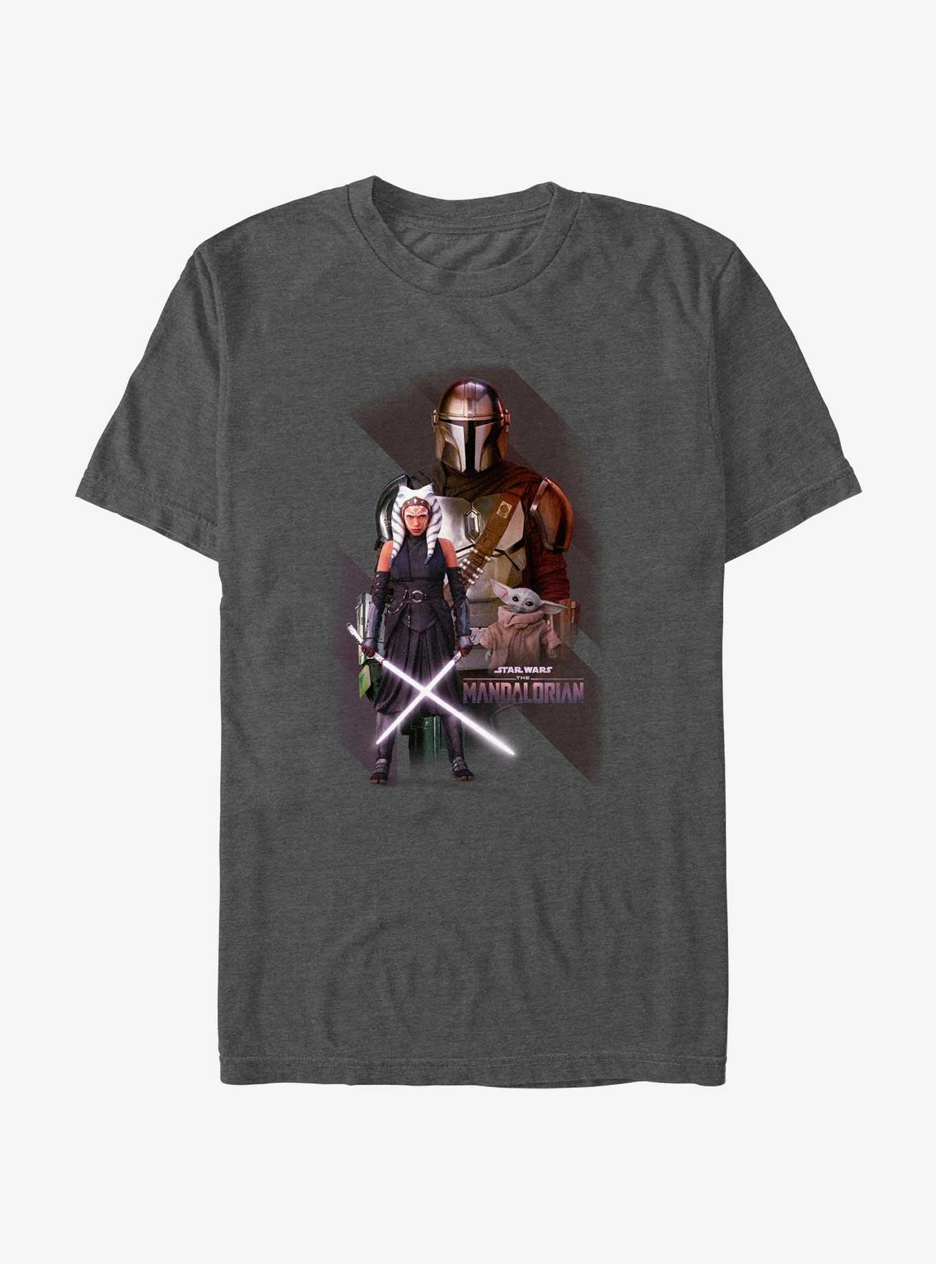 Star Wars The Mandalorian Team Ahsoka T-Shirt, CHAR HTR, hi-res
