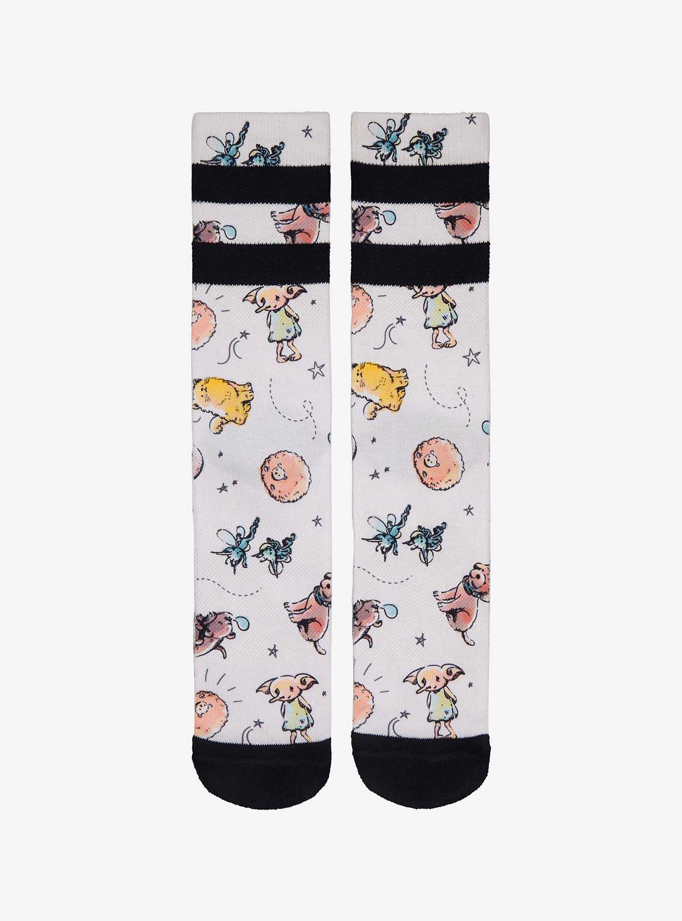 Harry Potter Magical Creatures Doodle Varsity Socks, , hi-res
