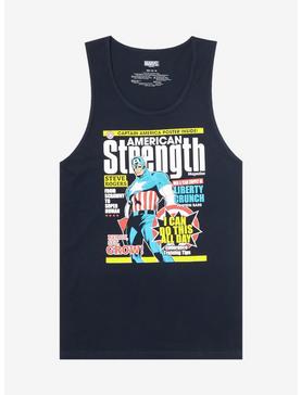 Plus Size Marvel Captain America Fitness Magazine Tank Top - BoxLunch Exclusive, , hi-res