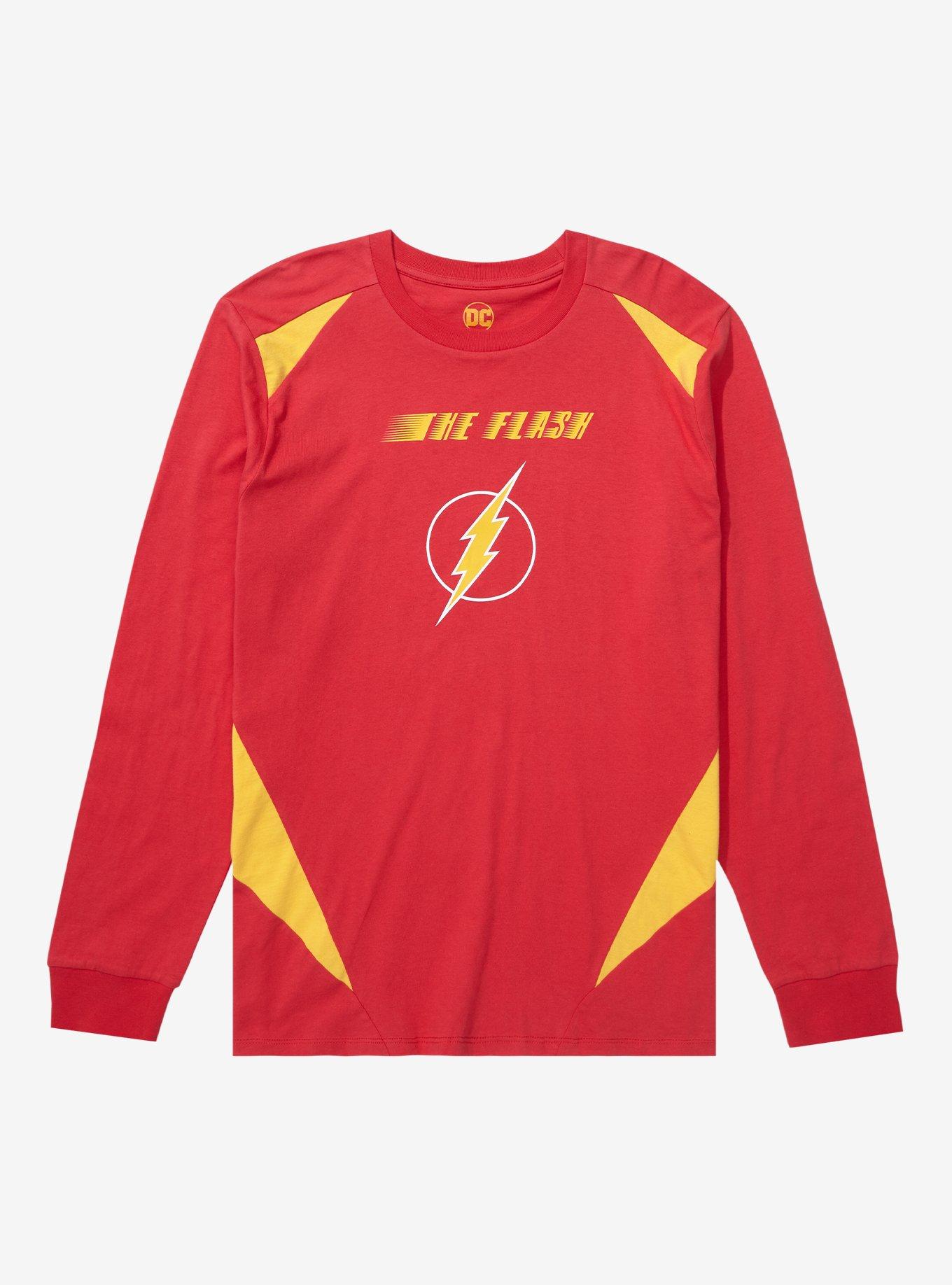 DC Comics The Flash Colorblock Panel Long Sleeve T-Shirt