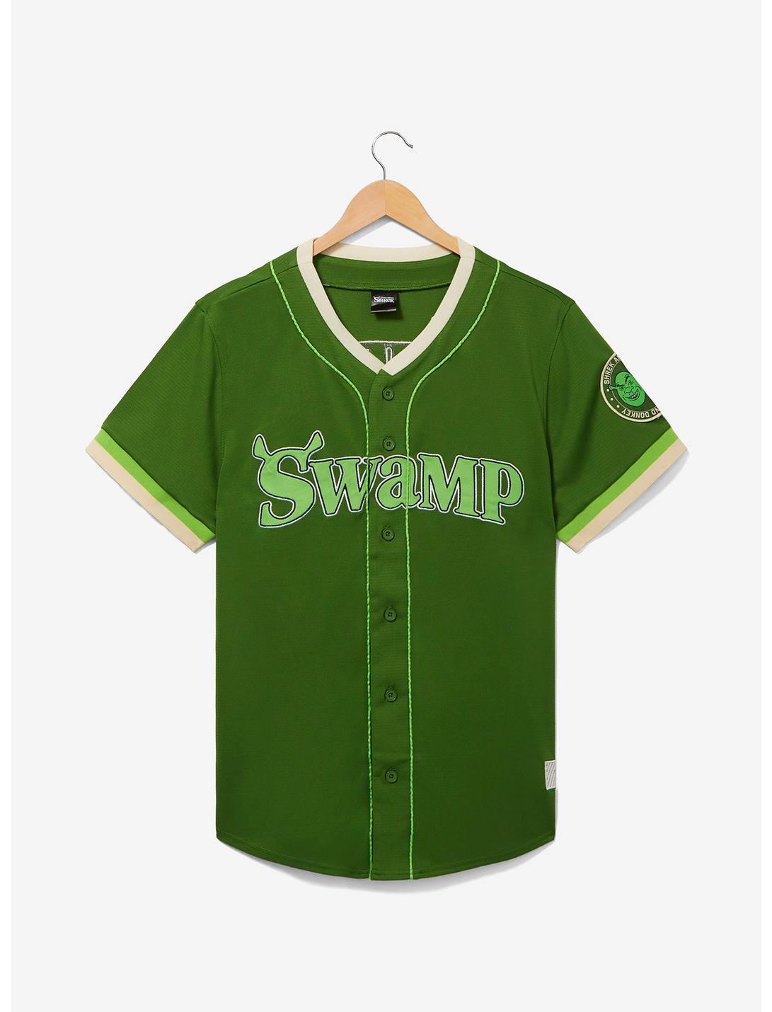 Shrek Swamp Baseball Jersey - BoxLunch Exclusive, GREEN, hi-res