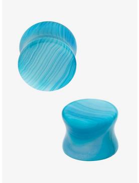 Plus Size Stone Blue Swirl Plugs 2 Pack, , hi-res