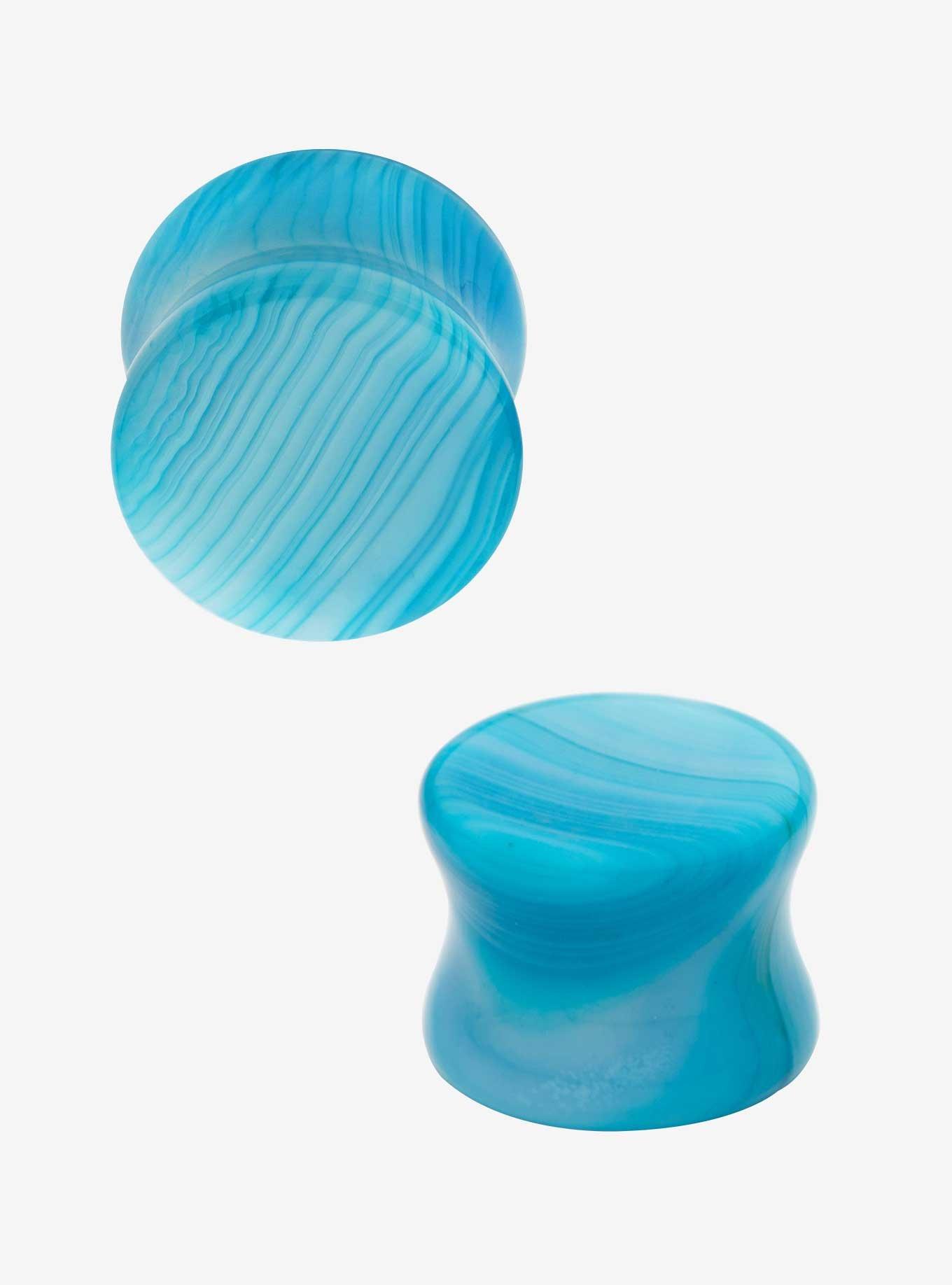 Stone Blue Swirl Plugs 2 Pack, BLUE, hi-res