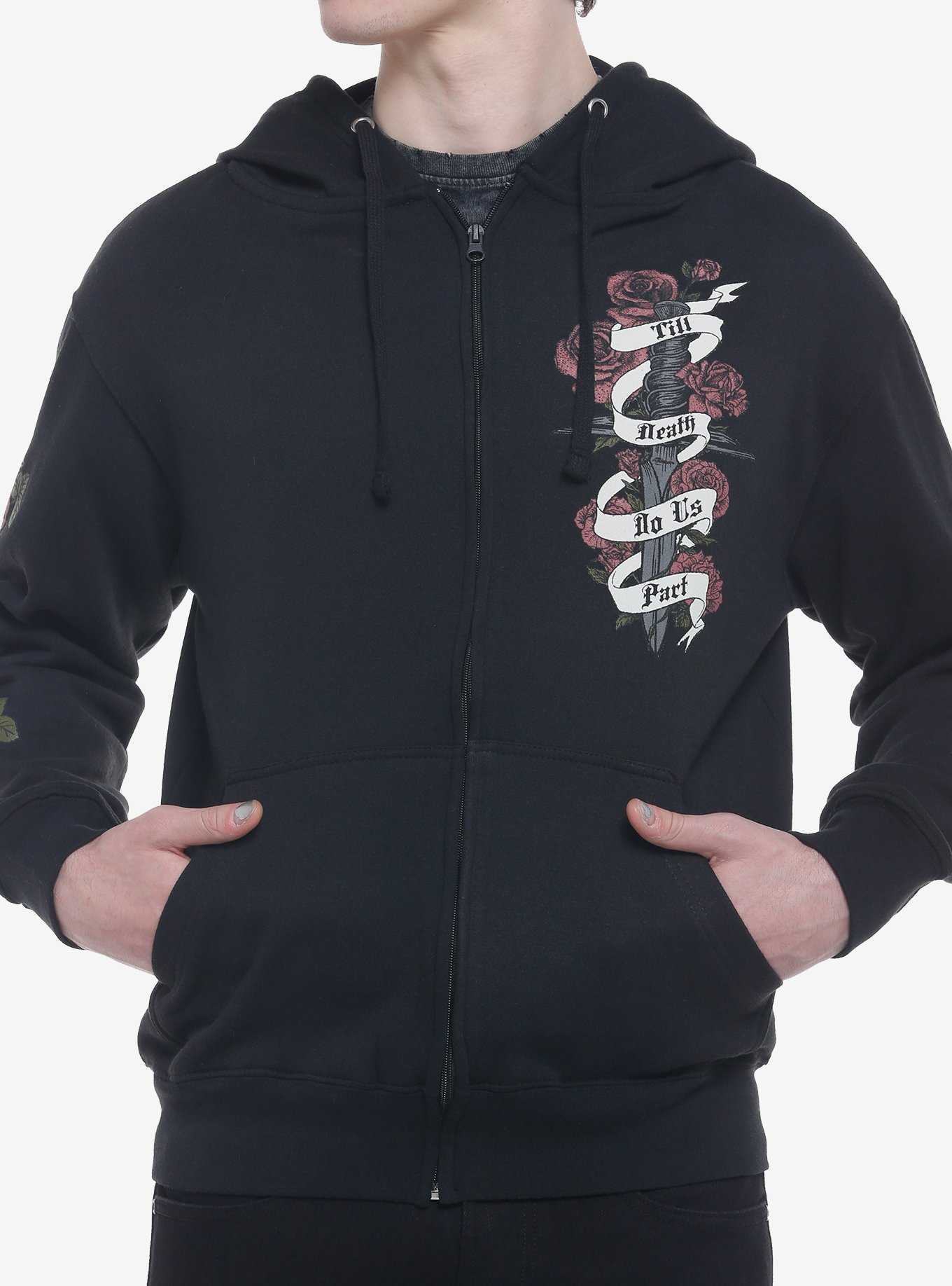 Til Death Dagger Rose Hoodie, , hi-res