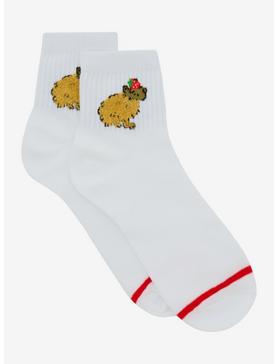 Furry Capybara Ankle Socks, , hi-res