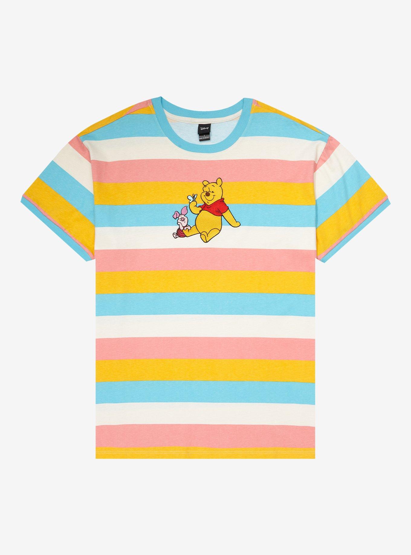 Disney Winnie The Pooh Duo Stripe Ringer T-Shirt Plus Size, MULTI, hi-res