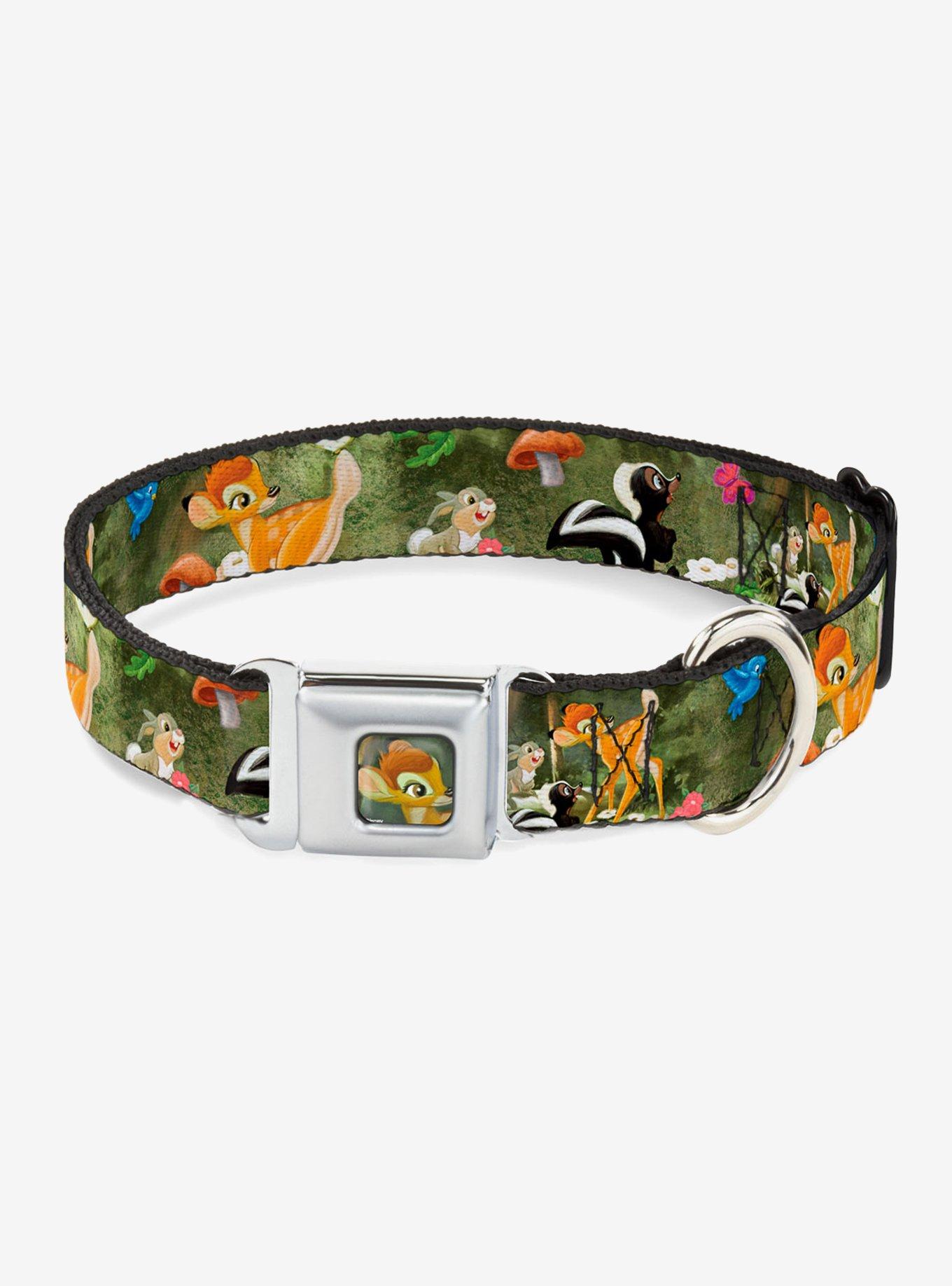 Disney Bambi Friends Scene Seatbelt Buckle Dog Collar, MULTICOLOR, hi-res