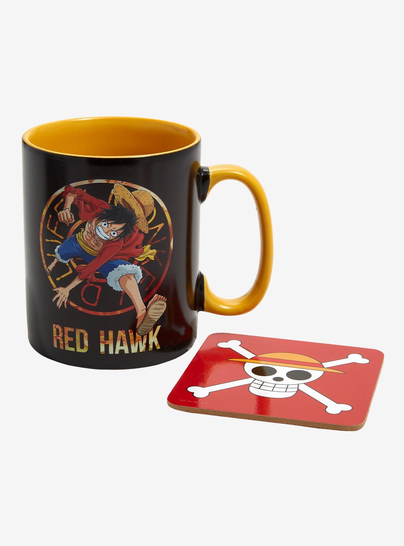 One Piece Monkey D. Luffy Red Hawk Heat Change Mug and Coaster Set