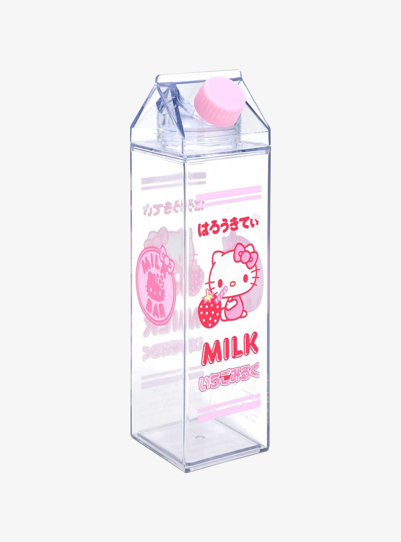 Sanrio Hello Kitty Strawberry Milk Carton Water Bottle, , hi-res