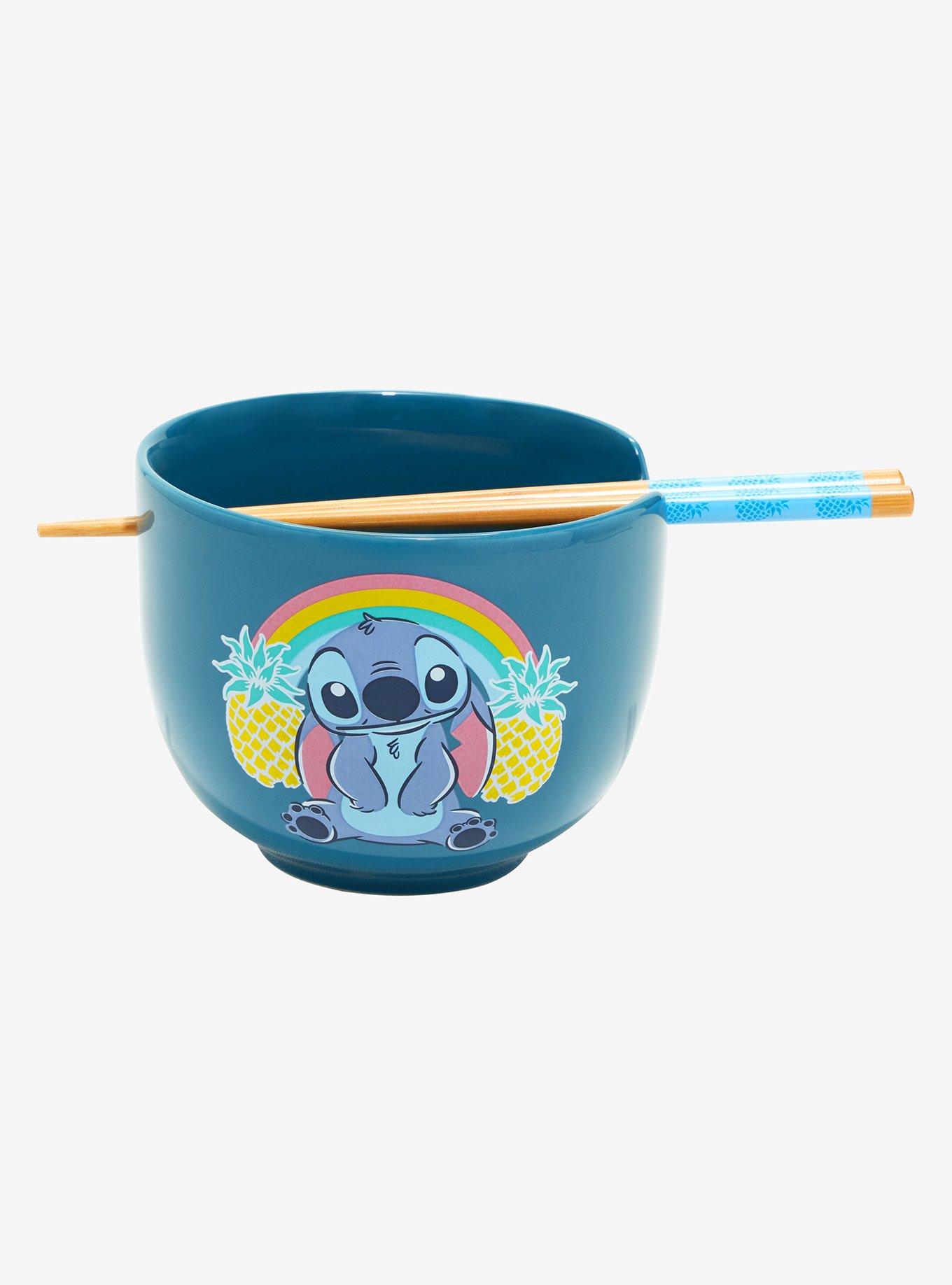 Disney Stitch Ramen Bowl w/Chopsticks Lilo And Stitch Set 3