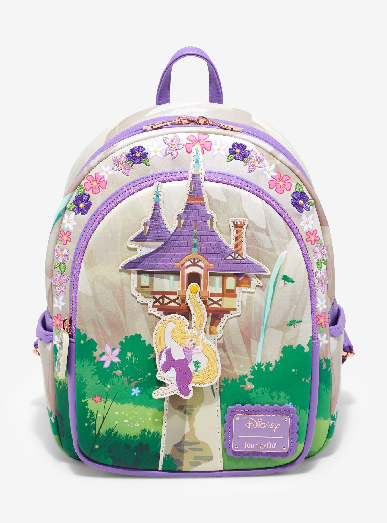 LOUNGEFLY DISNEY TANGLED RAPUNZEL CASTLE MINI BACKPACK