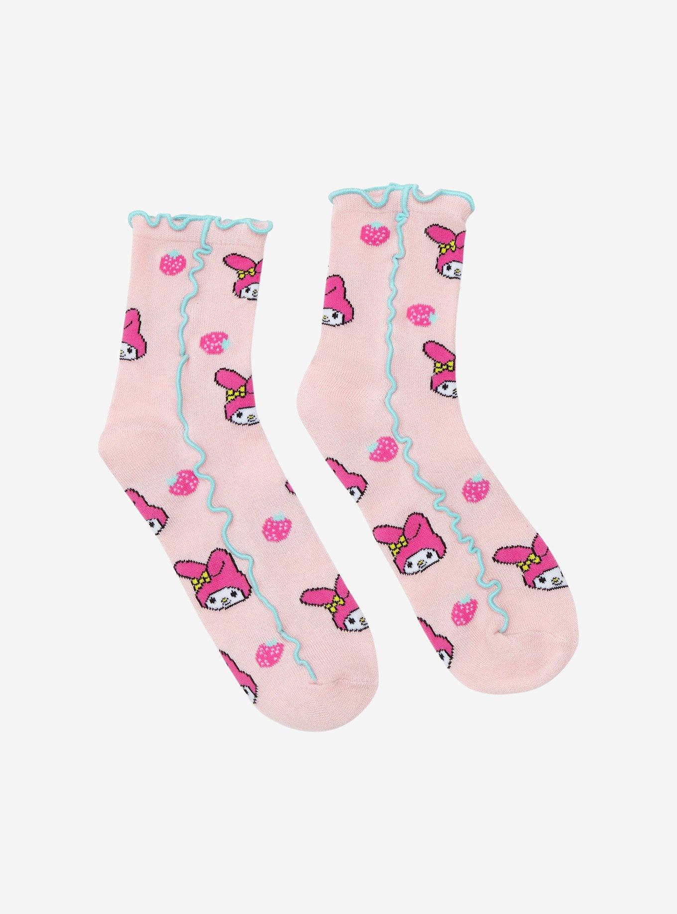 My Melody Strawberry Ankle Socks, , hi-res