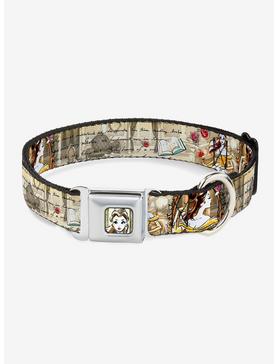 Disney Beauty And The Beast Belle Sketch Poses Seatbelt Buckle Pet Collar, , hi-res