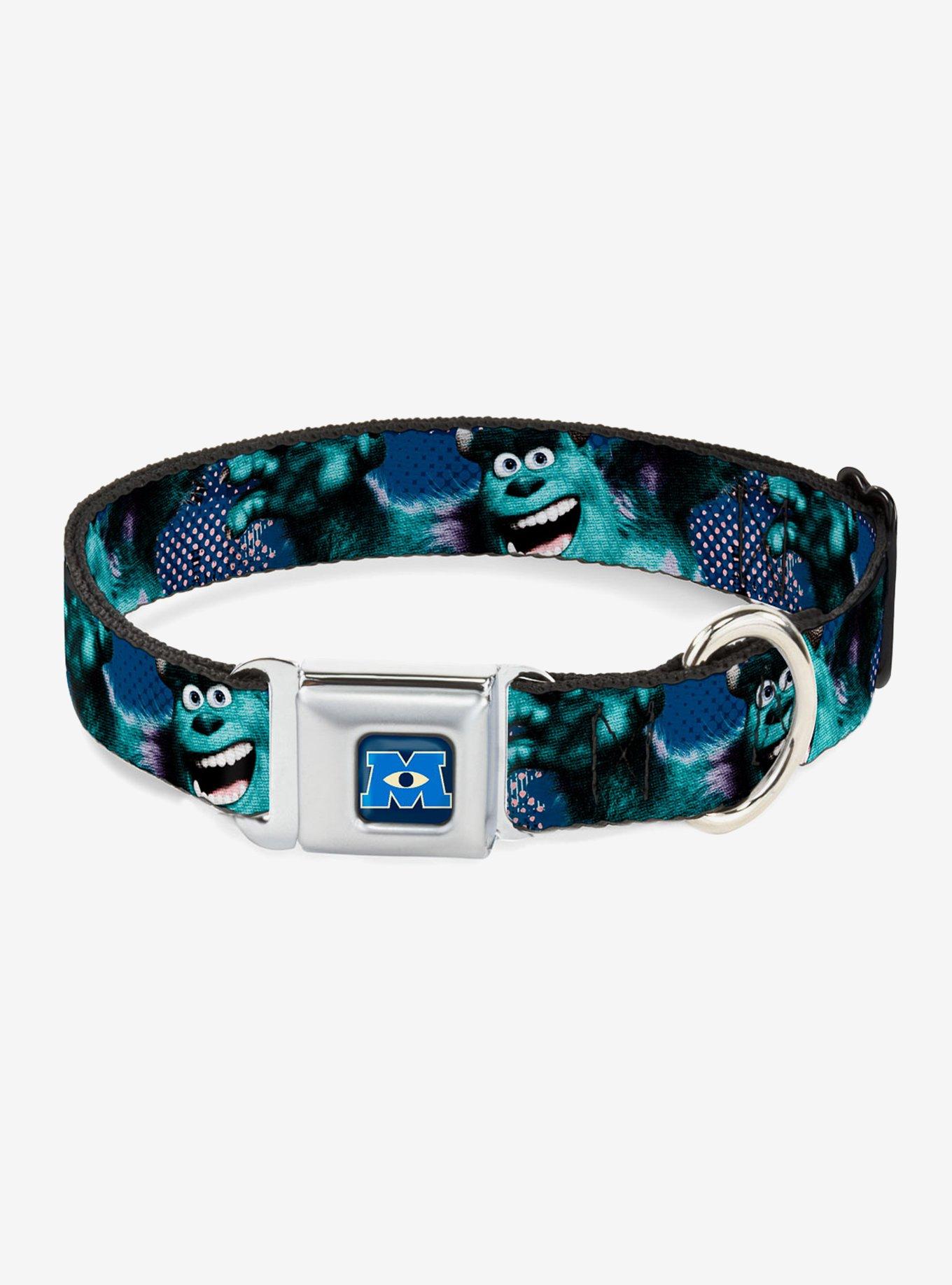 Disney Pixar Monsters Inc. Sulley Scare Pose Seatbelt Buckle Dog Collar, BLUE, hi-res