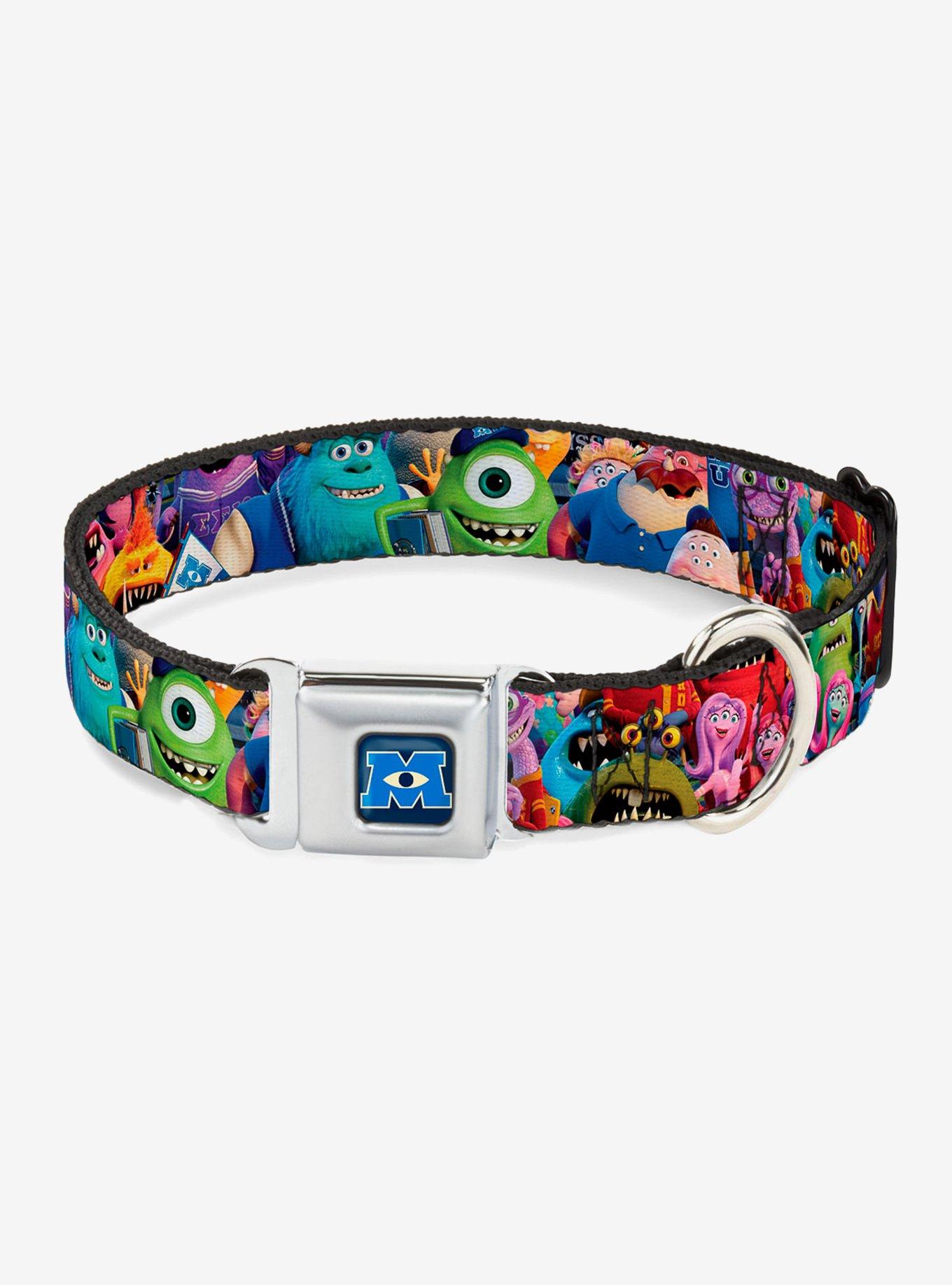 Disney Pixar Monsters University Monsters Stacked Seatbelt Buckle Dog Collar, MULTICOLOR, hi-res