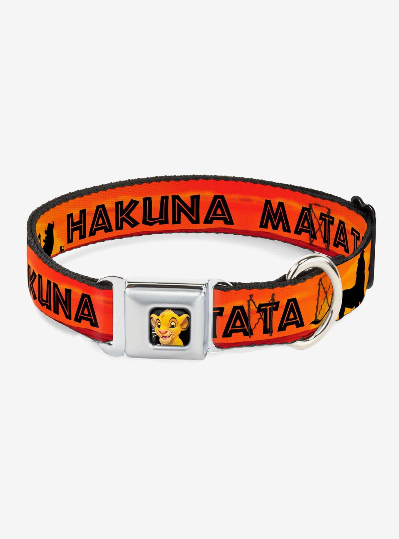 Disney The Lion King Hakuna Matata Sunset Seatbelt Buckle Dog Collar, , hi-res