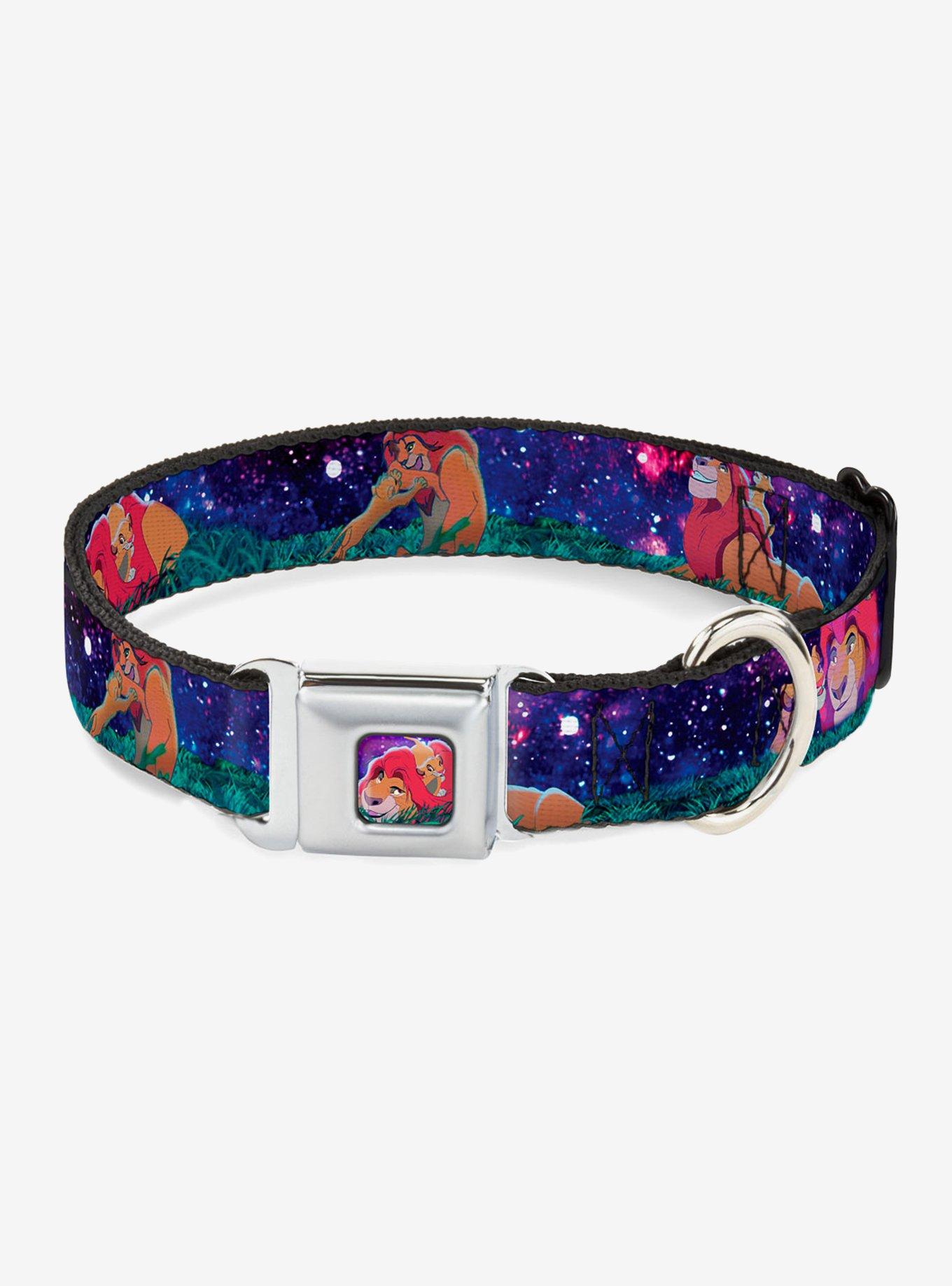 Disney The Lion King Mufasa Simba Night Poses Seatbelt Buckle Dog Collar, MULTICOLOR, hi-res