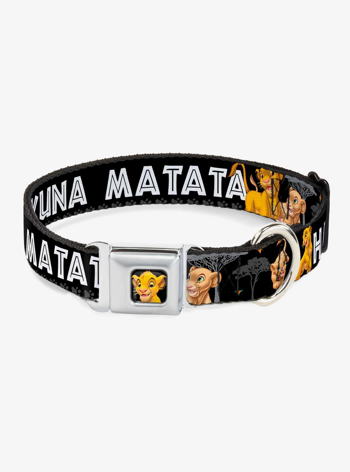 Disney The Lion King Simba Nala Hakuna Matata Seatbelt Buckle Dog Collar, , hi-res