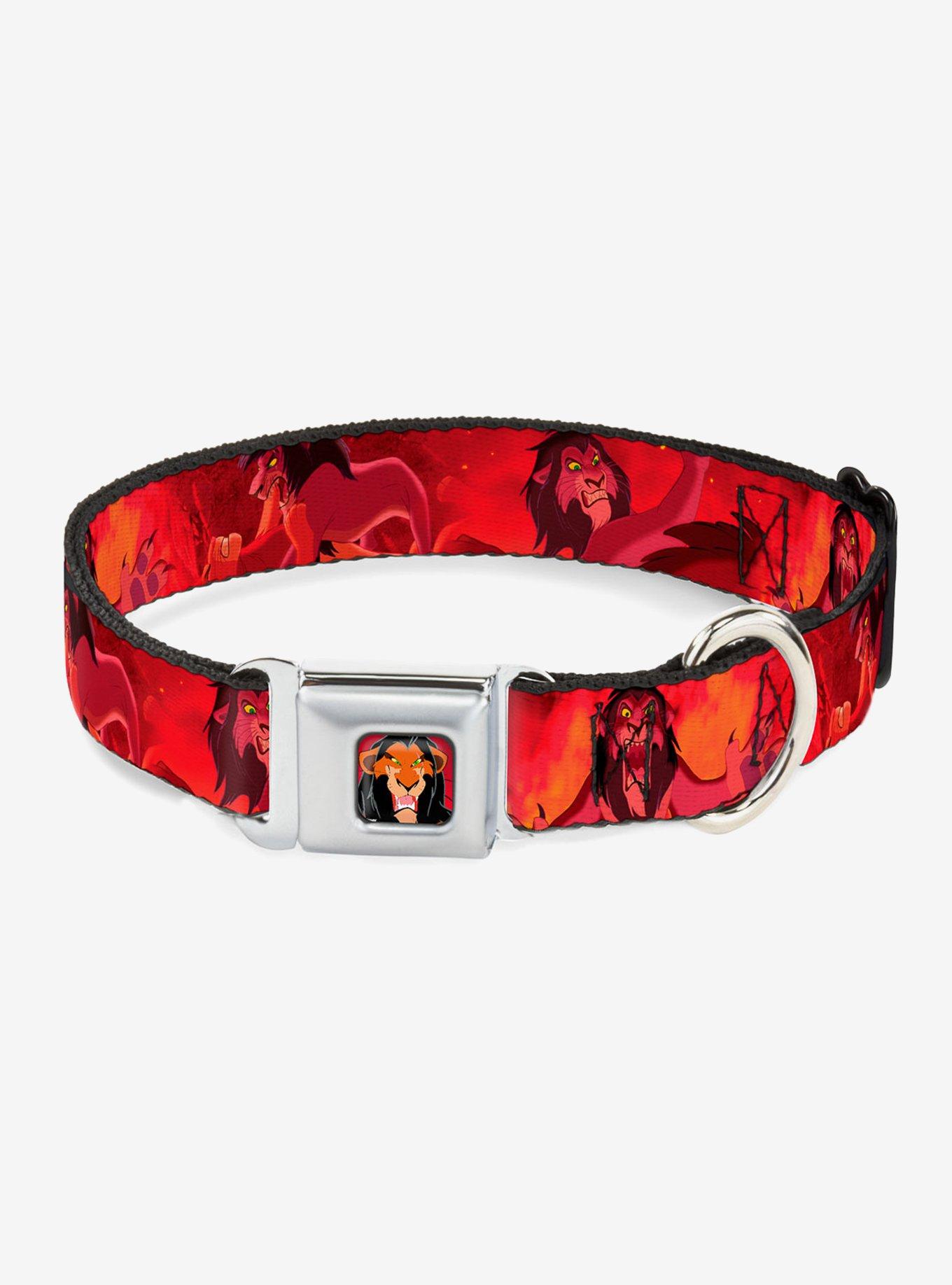 Disney The Lion King Simba Scar Battle Scene Seatbelt Buckle Dog Collar, , hi-res